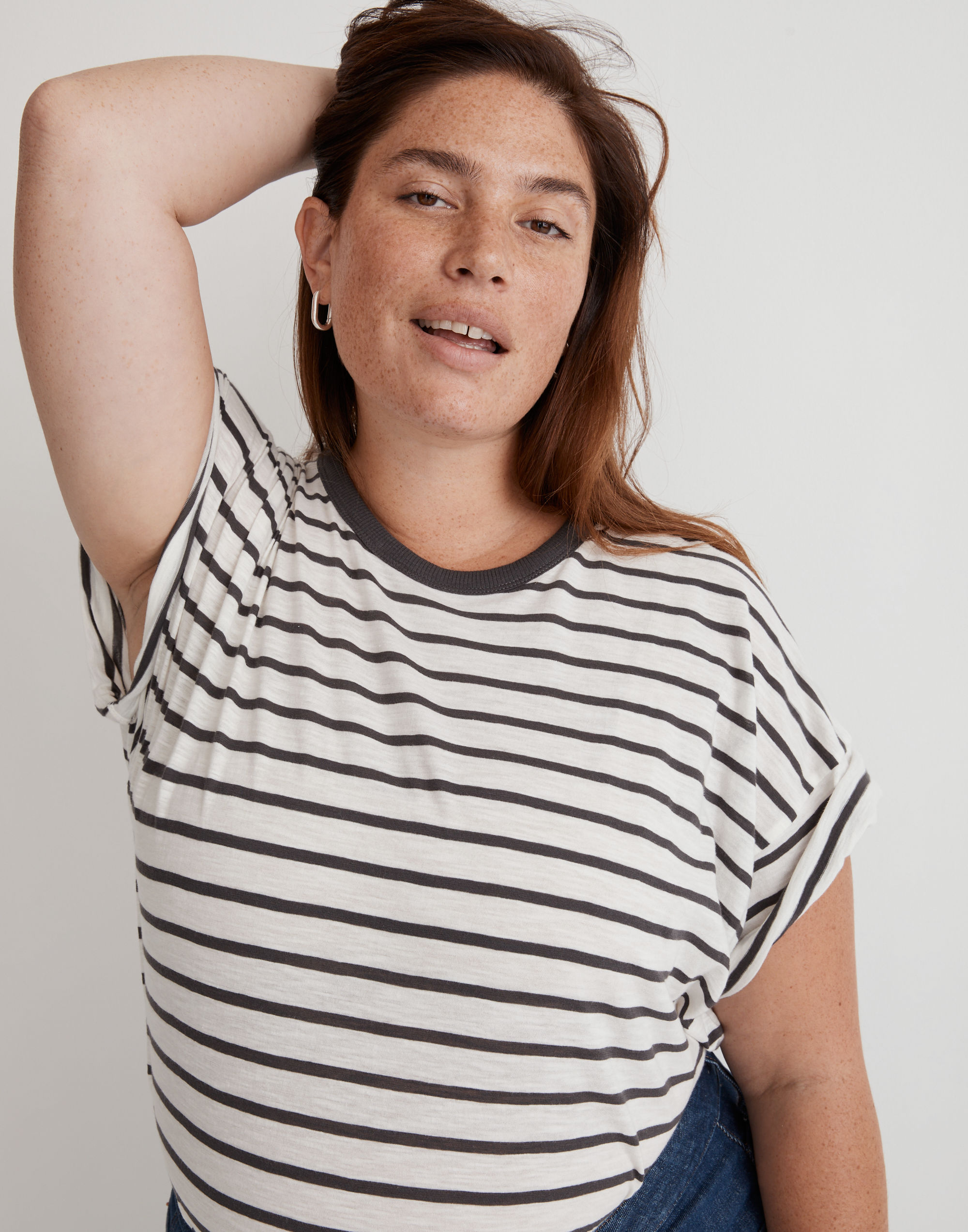 Plus Whisper Cotton Crew Neck Tee