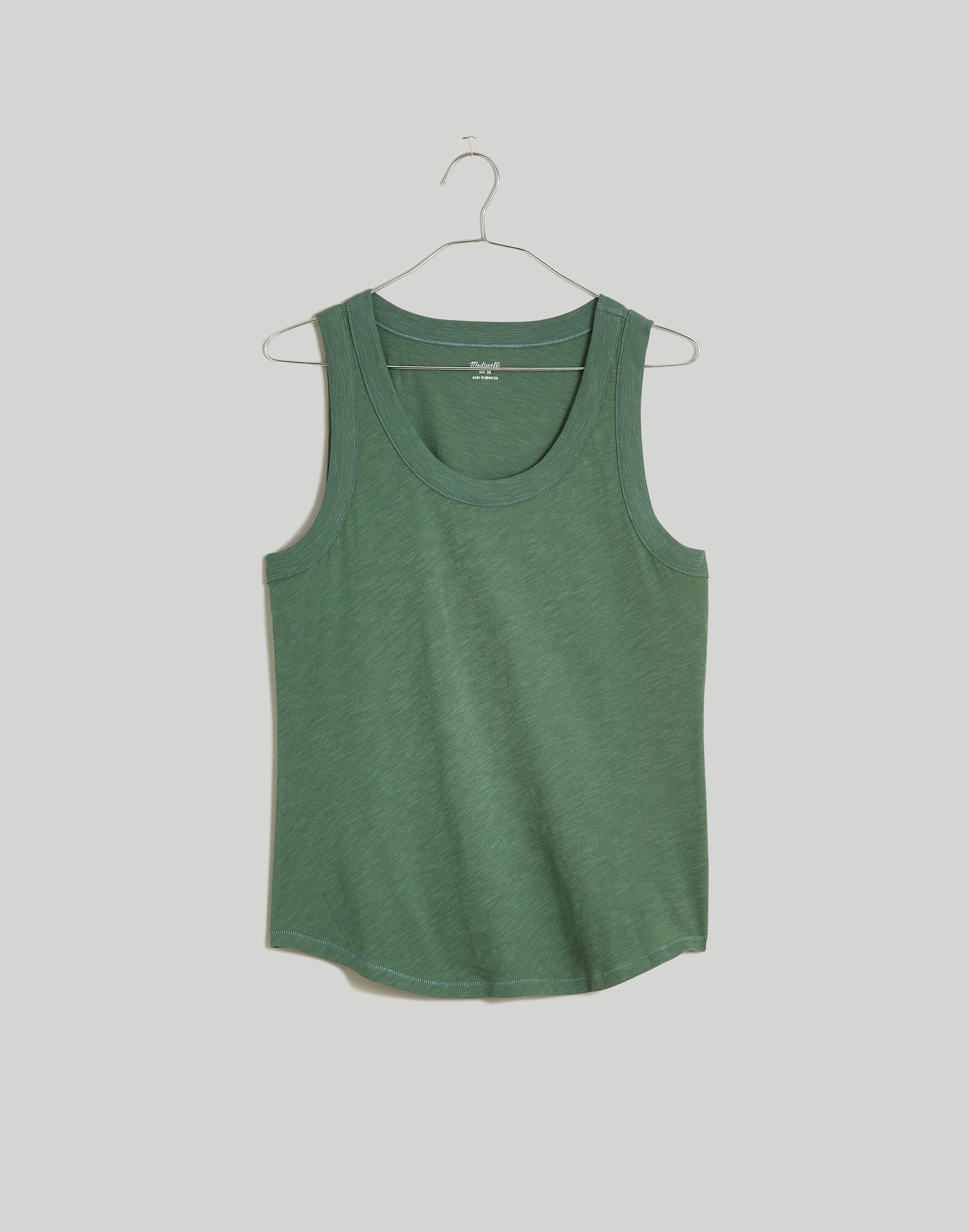 Mw Whisper Cotton Scoopneck Tank Top In Simply Sage