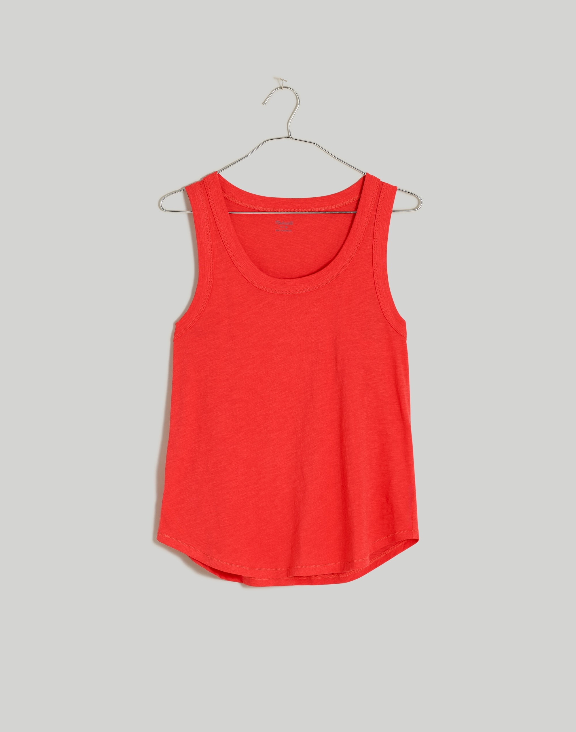 Mw Whisper Cotton Scoopneck Tank Top In Crushed Watermelon
