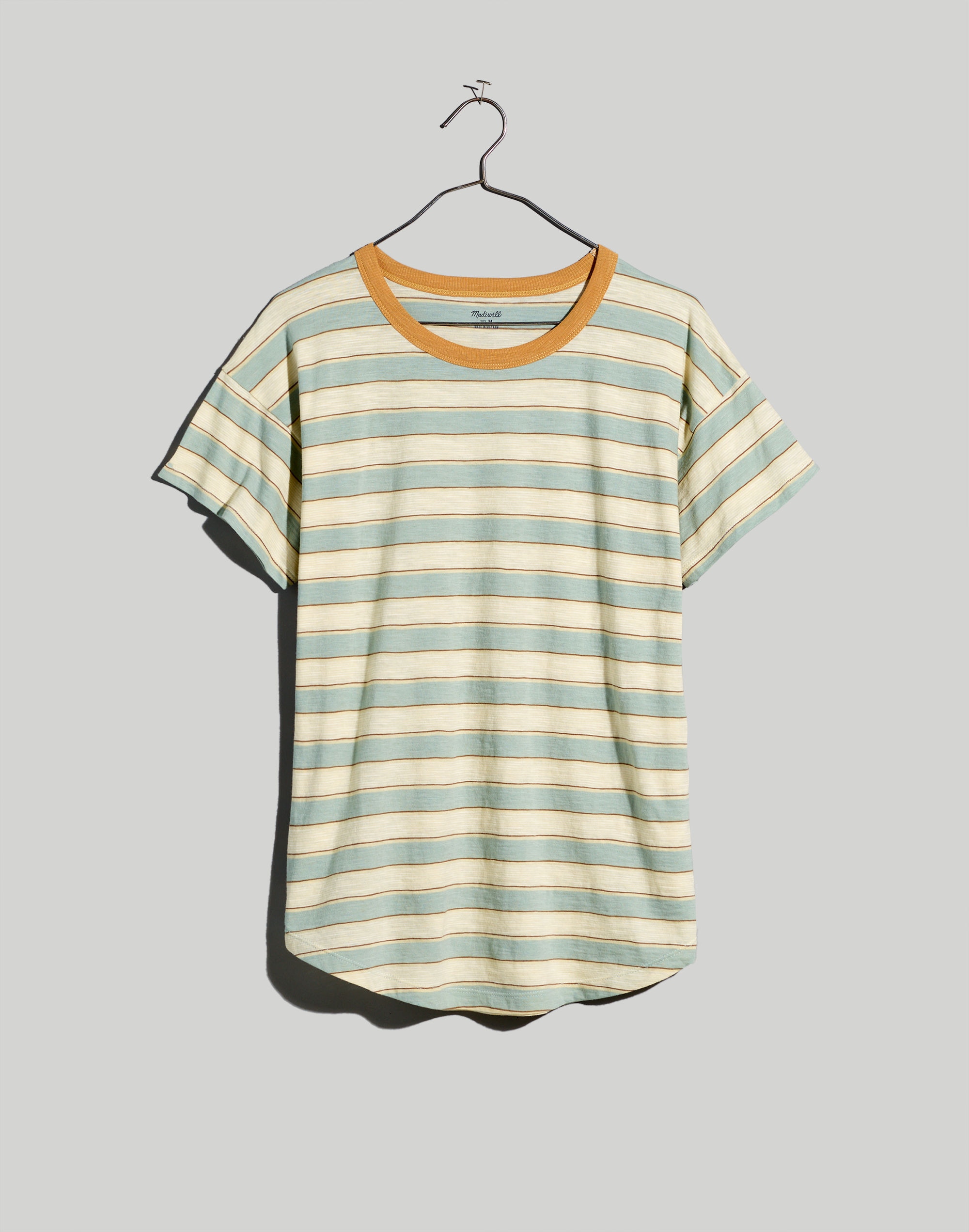 Whisper Cotton Crewneck Tee in Colewell Stripe