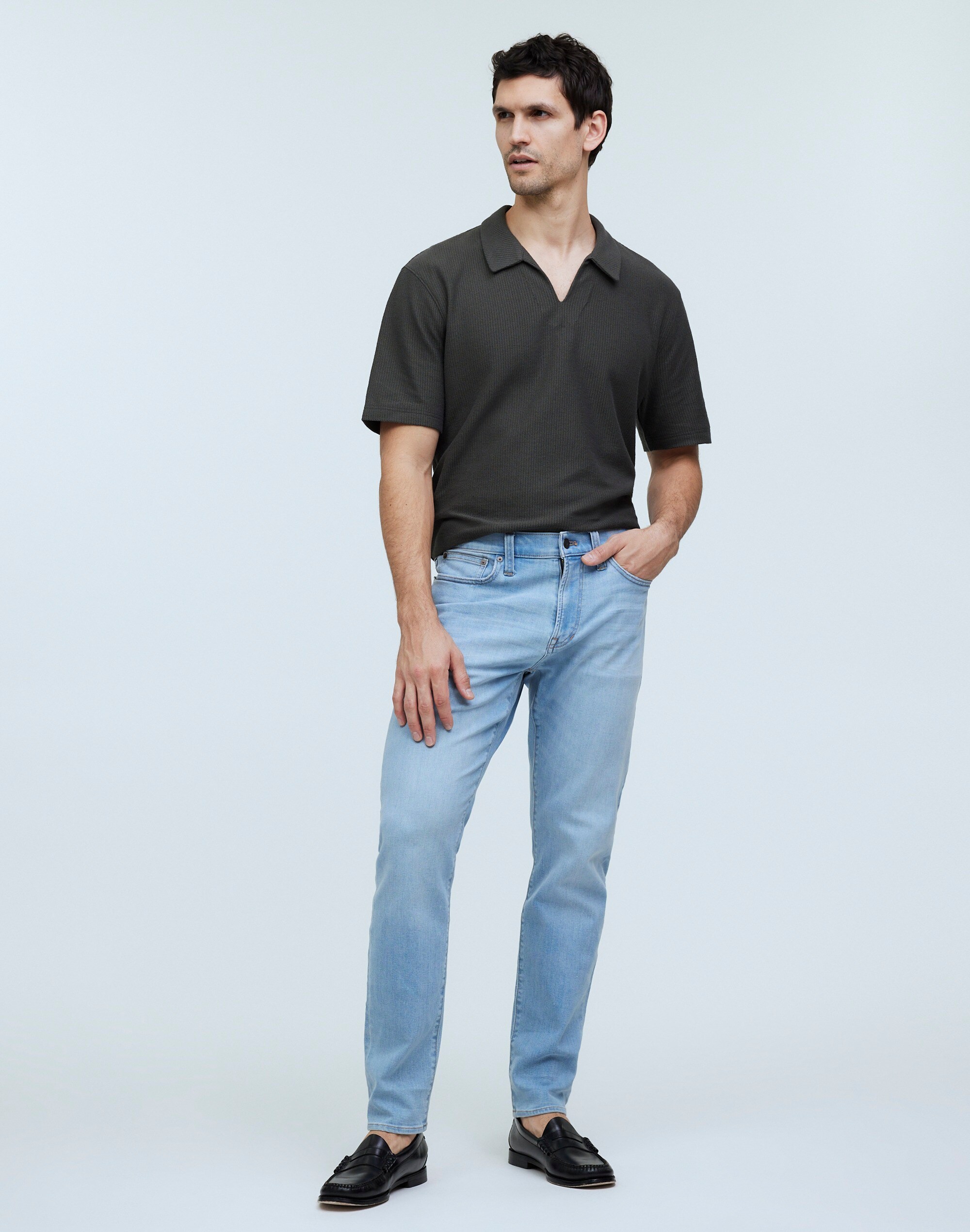 Slim Jeans in Homeway Wash: COOLMAX&reg; Denim Edition in homeway wash image 1