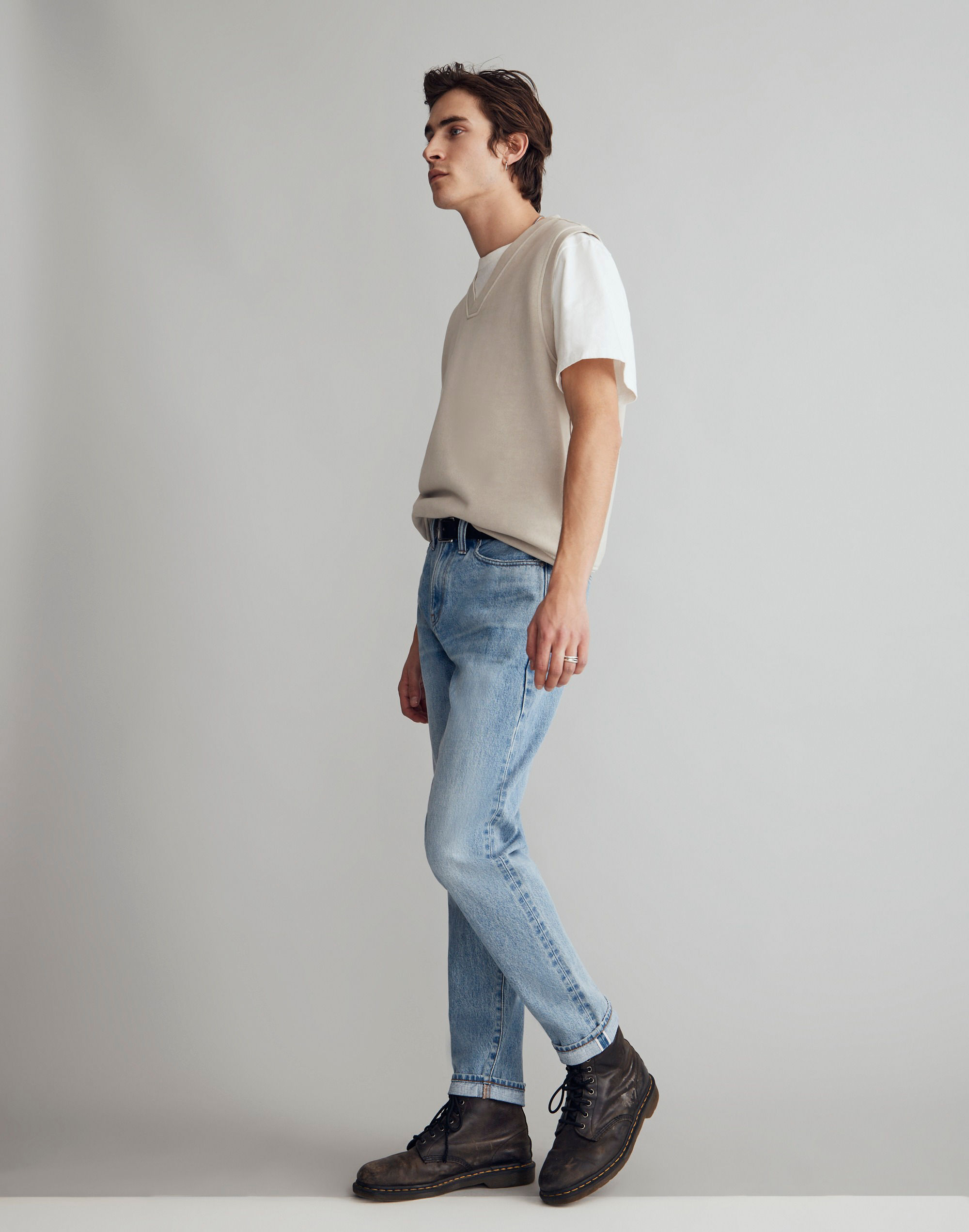 Relaxed Taper Selvedge Jeans in Elmway Wash