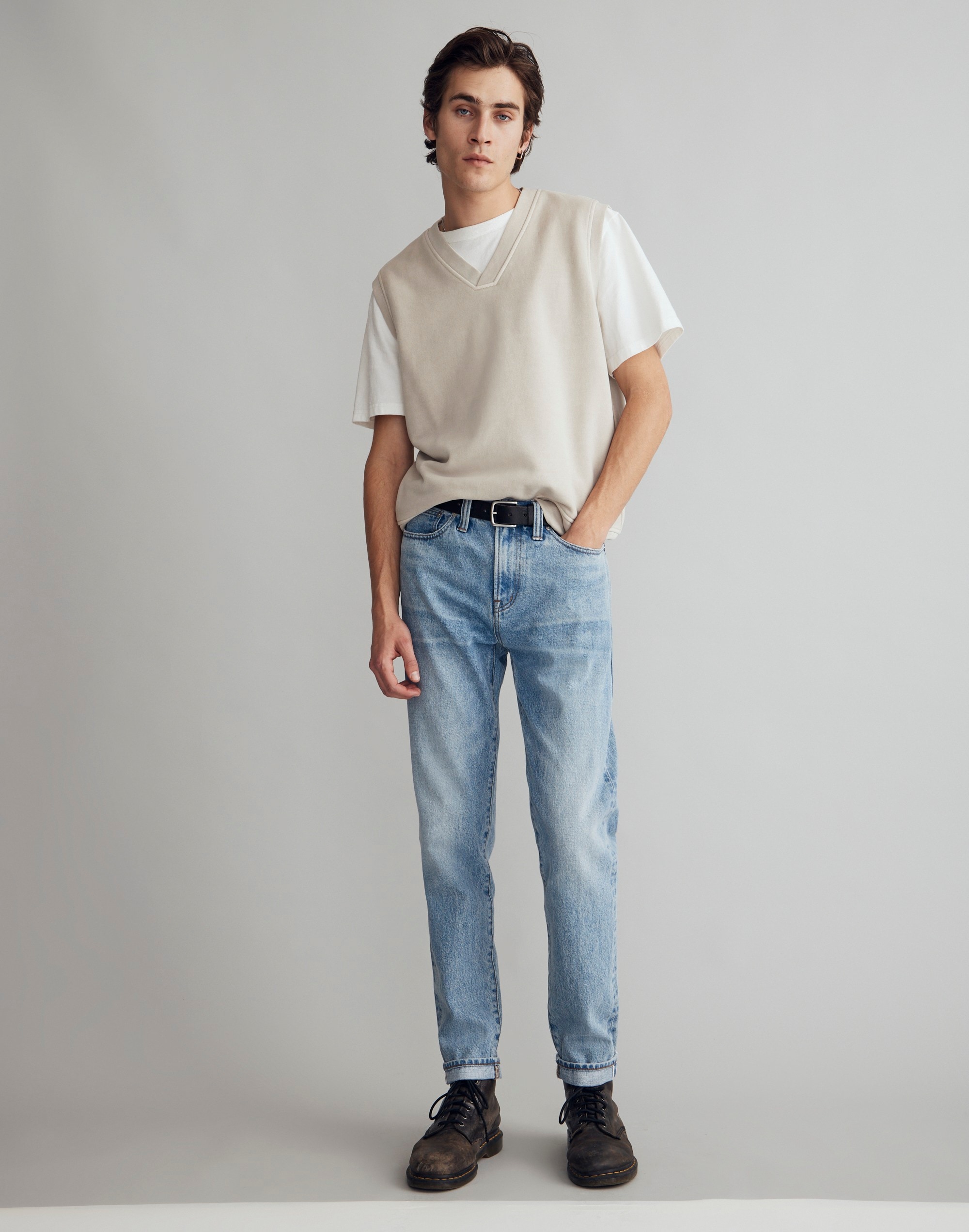 Relaxed Taper Selvedge Jeans in Elmway Wash