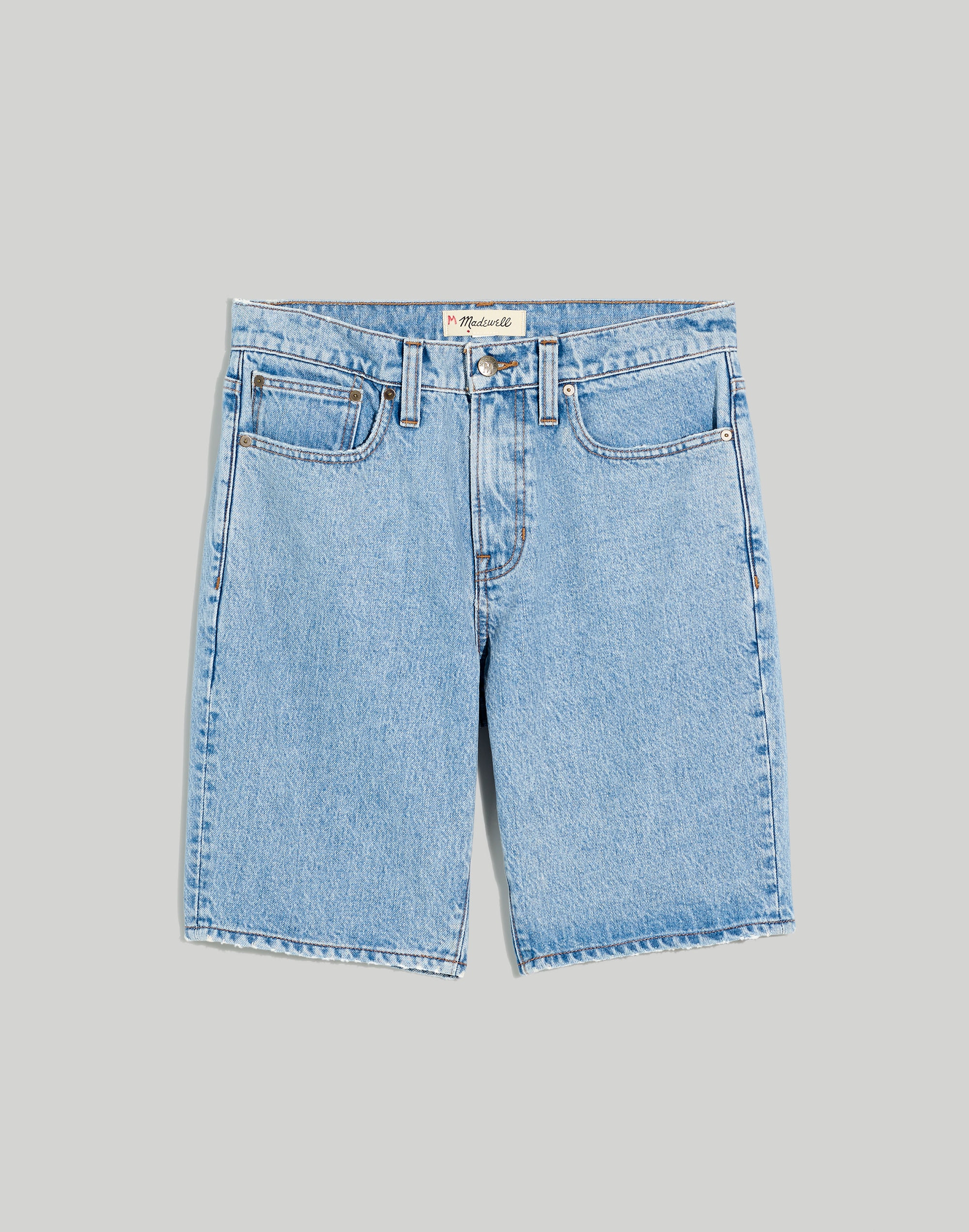 8" Denim Shorts in Medium Wash