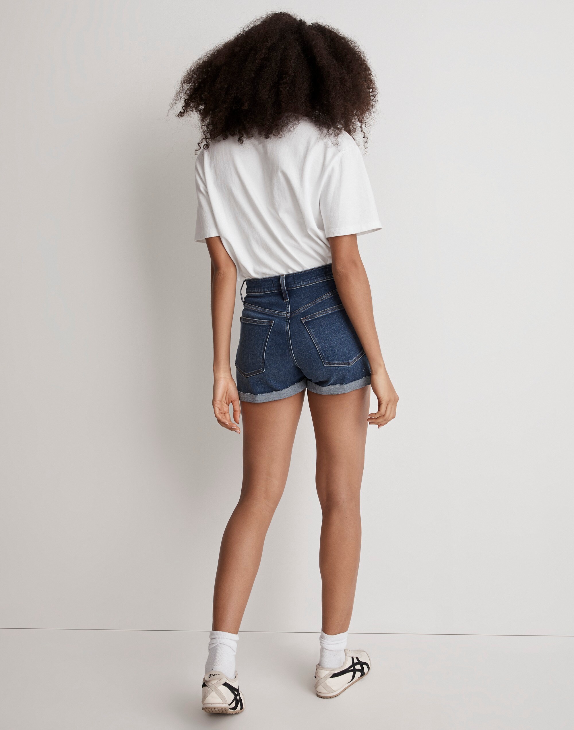 High-Rise Denim Shorts