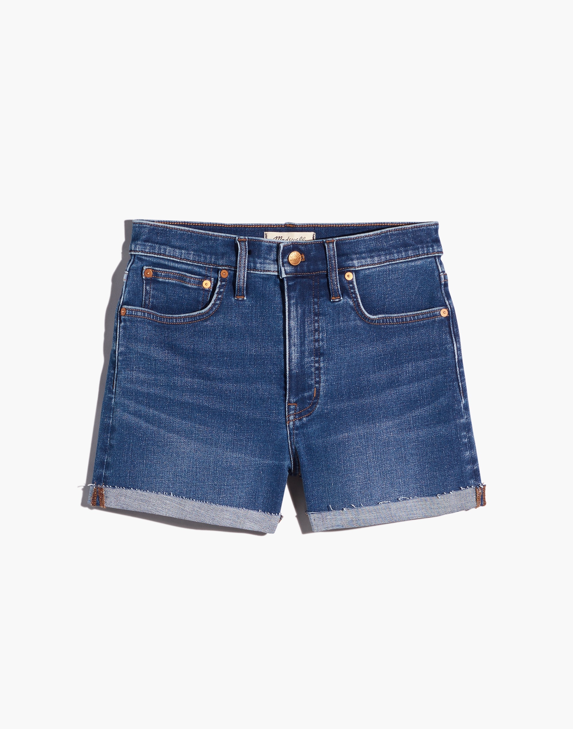 High-Rise Denim Shorts