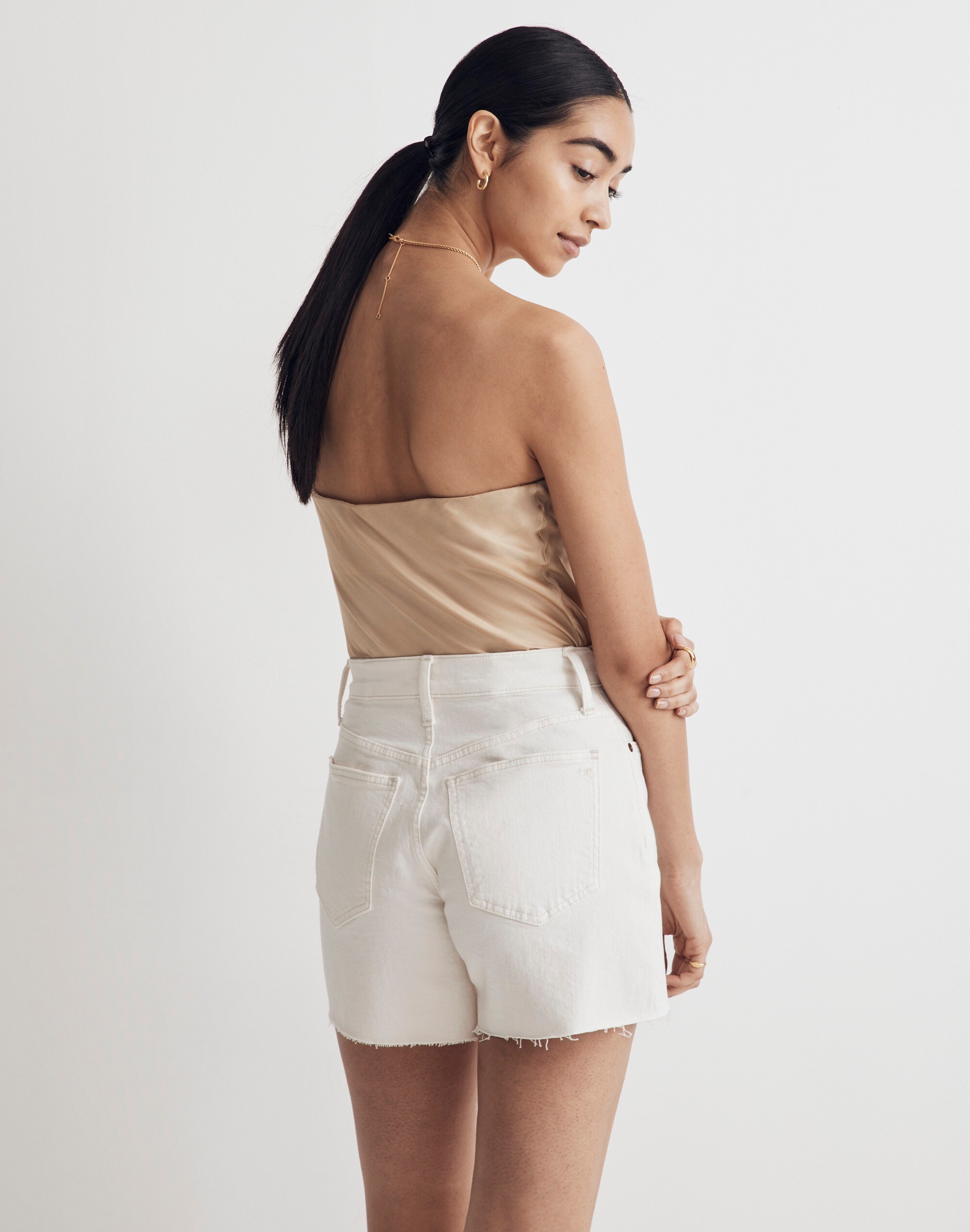 The Perfect Vintage Mid-Length Jean Short in Vintage Canvas Alternate Image 3
