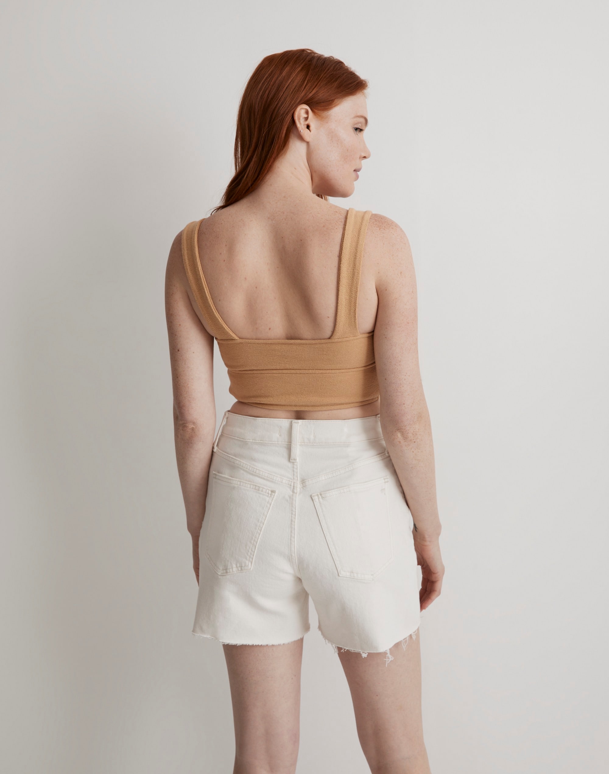 The Curvy Perfect Vintage Mid-Length Jean Short in Vintage Canvas
