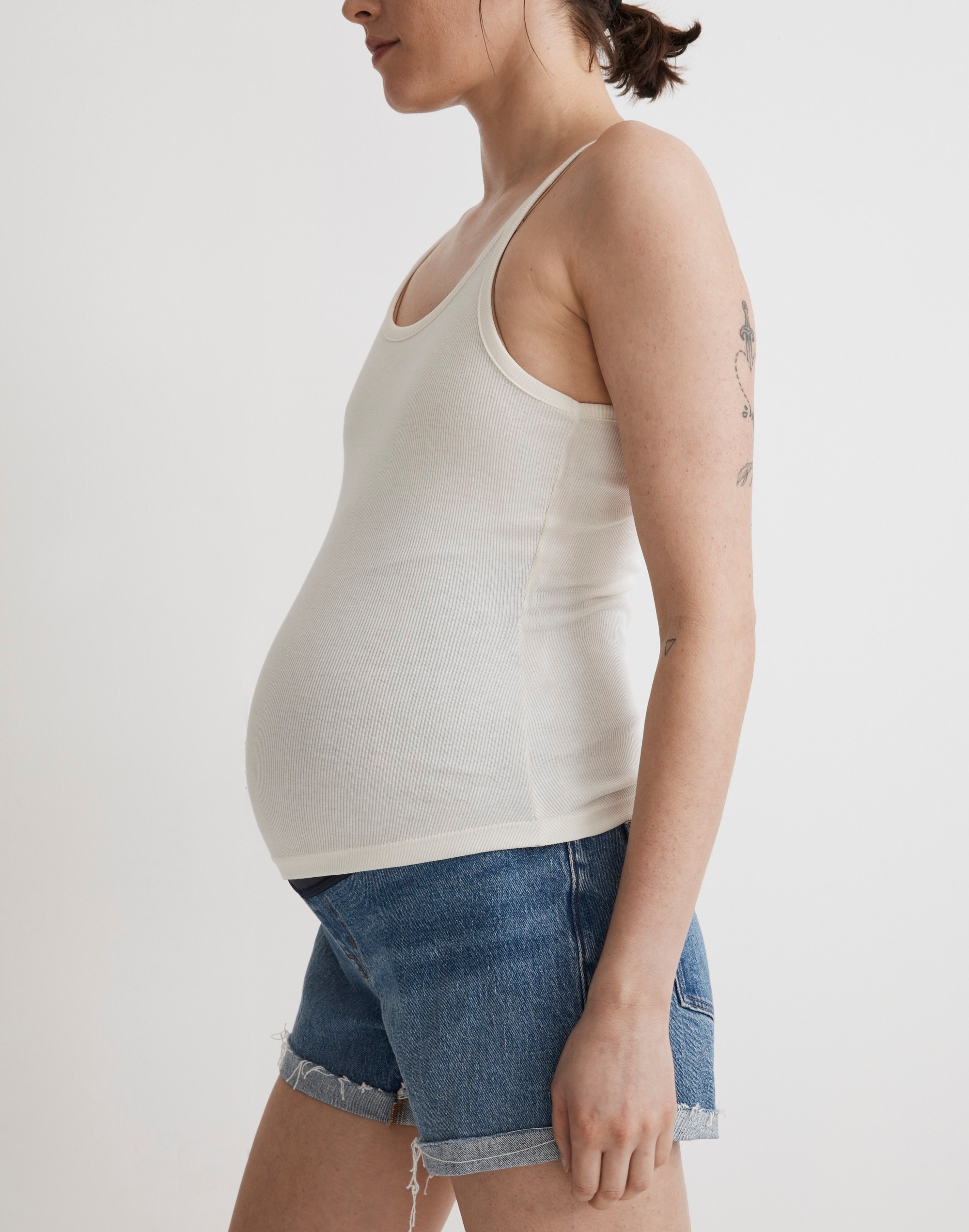 Maternity Over-The-Belly Denim Shorts Coeling Wash
