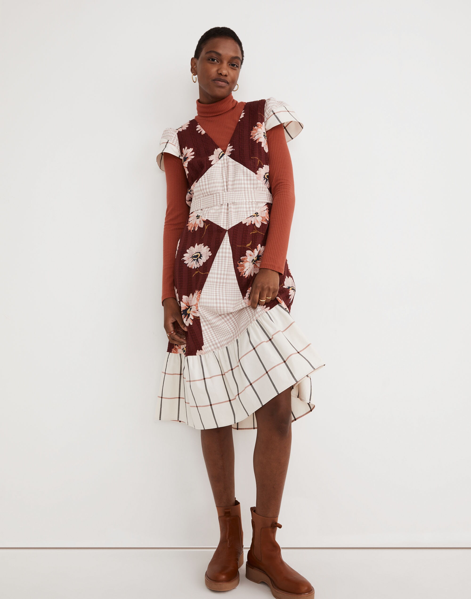 Madewell x Rentrayage Upcycled Patchwork Maxi Dress