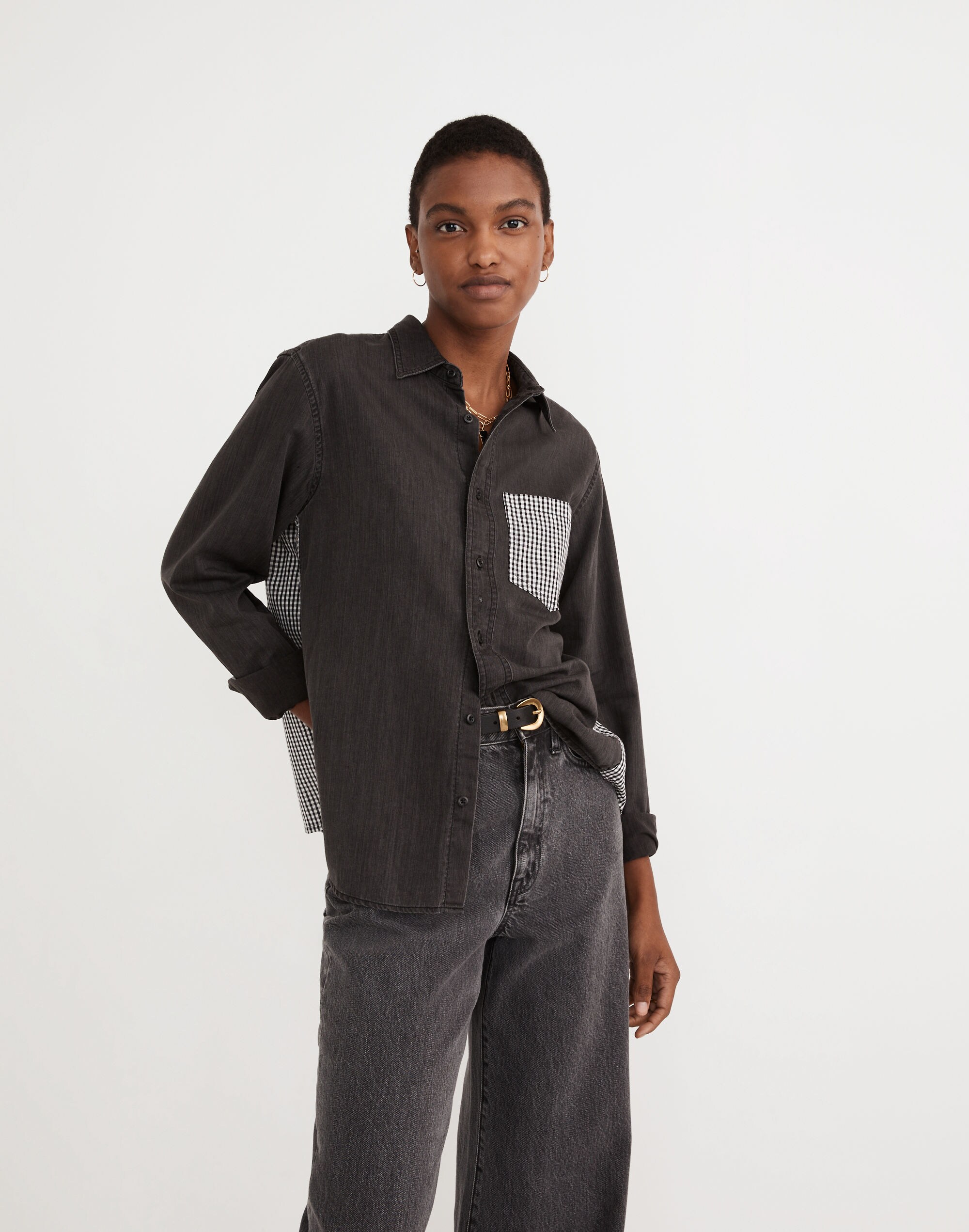 Madewell x Rentrayage Upcycled Button-Up Shirt