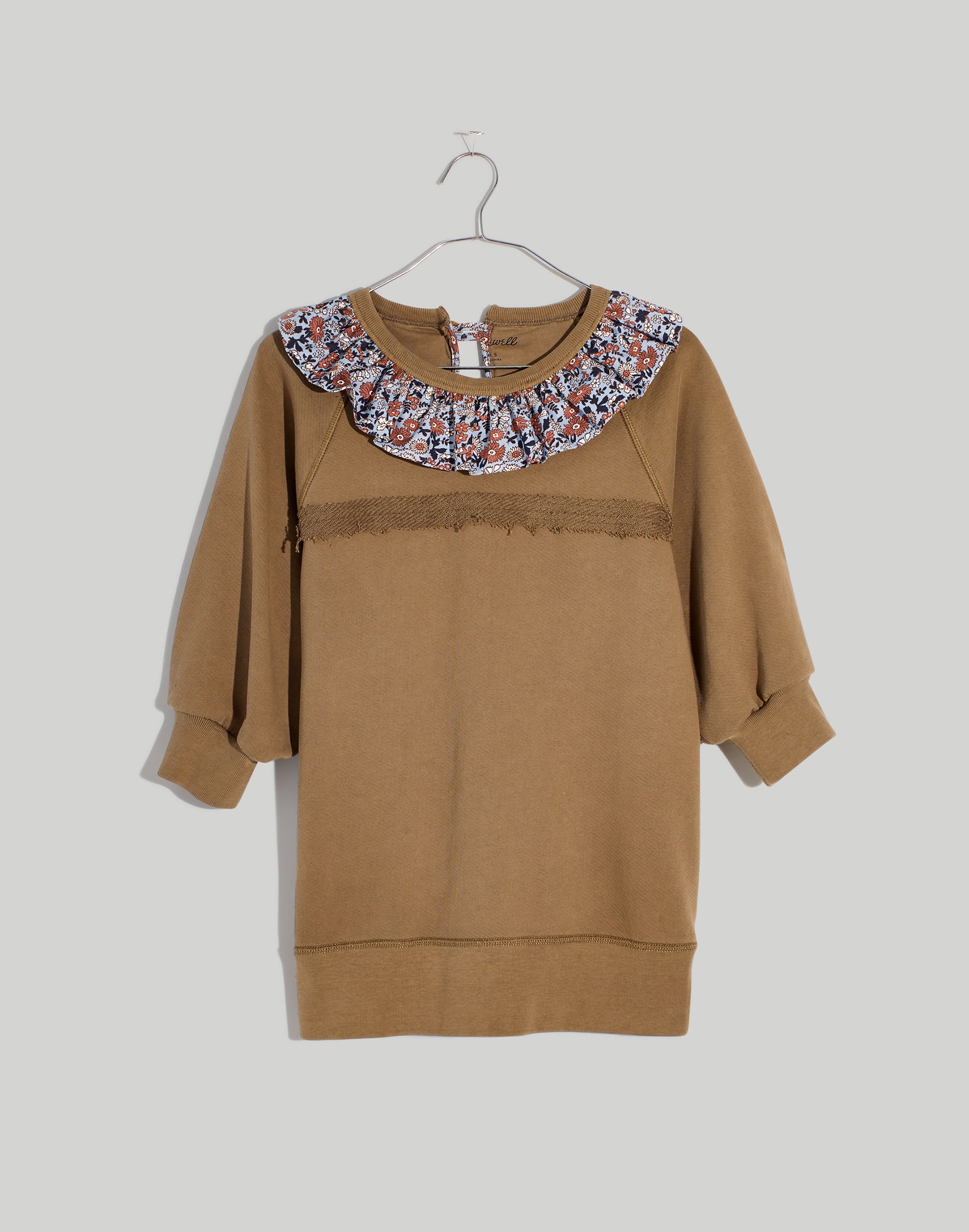 Madewell x Rentrayage Upcycled Ruffle-Collar Sweatshirt