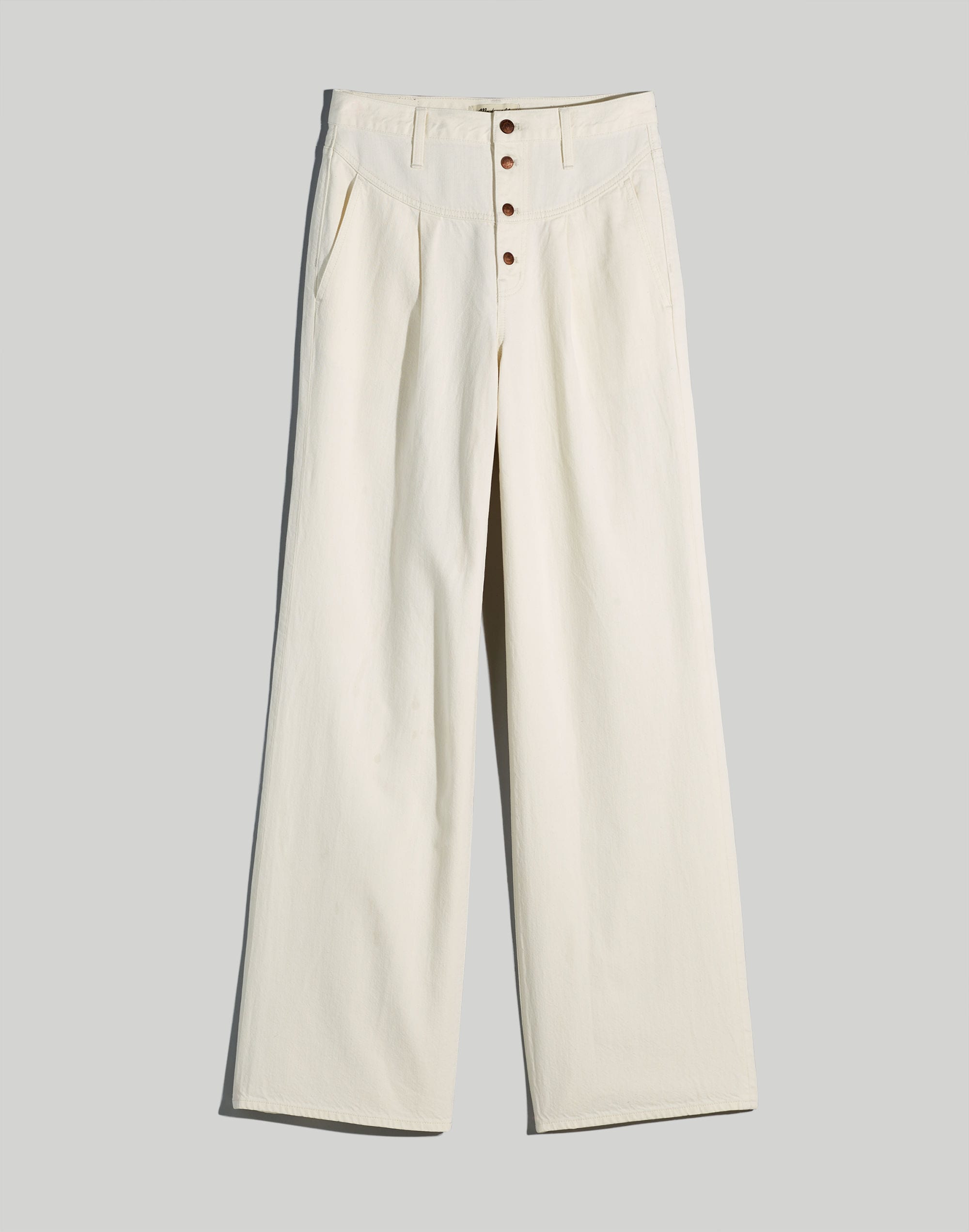 Superwide-Leg Jeans Vintage Canvas: Button-Fly Edition