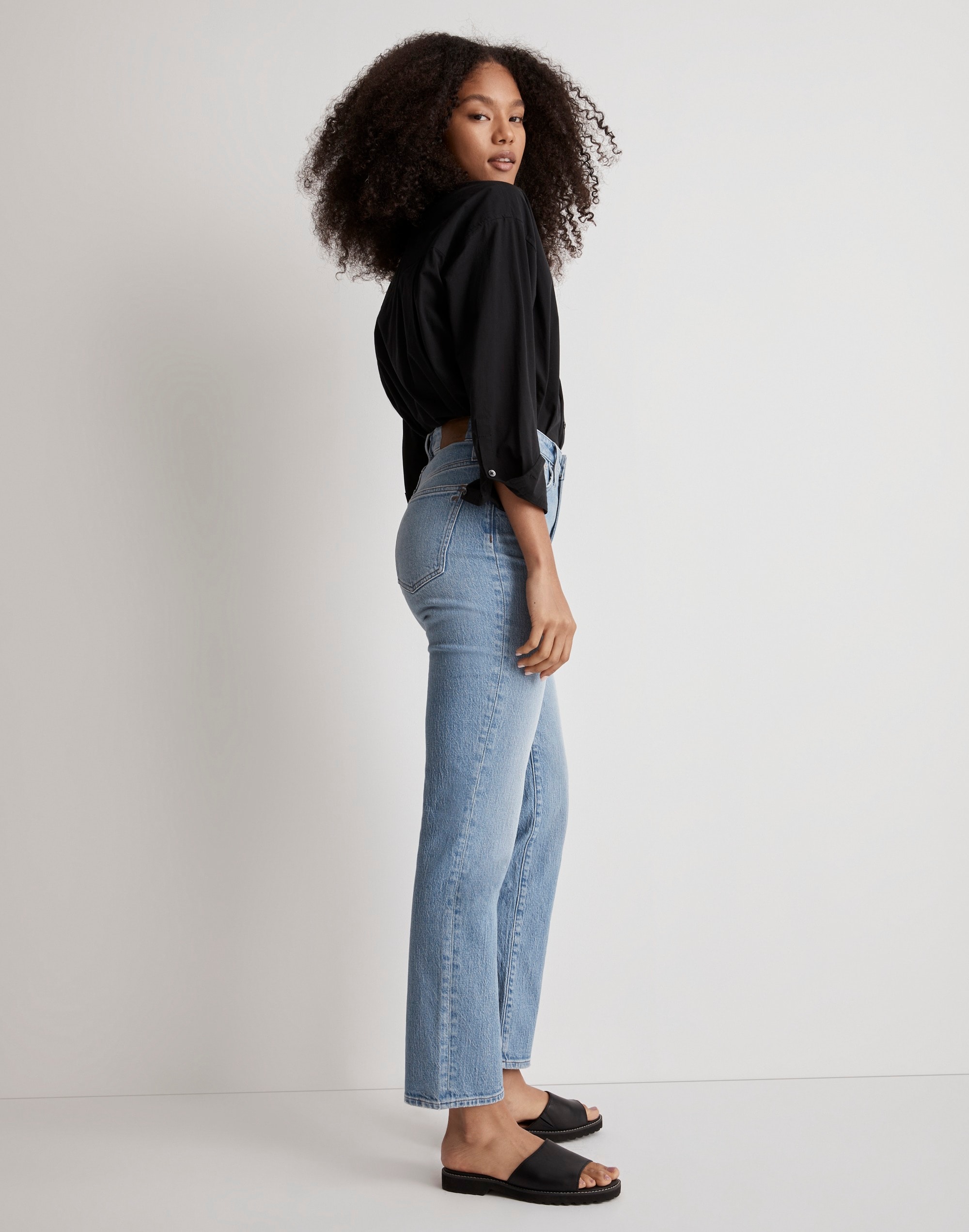 The Perfect Vintage Straight Jean in Ferman Wash