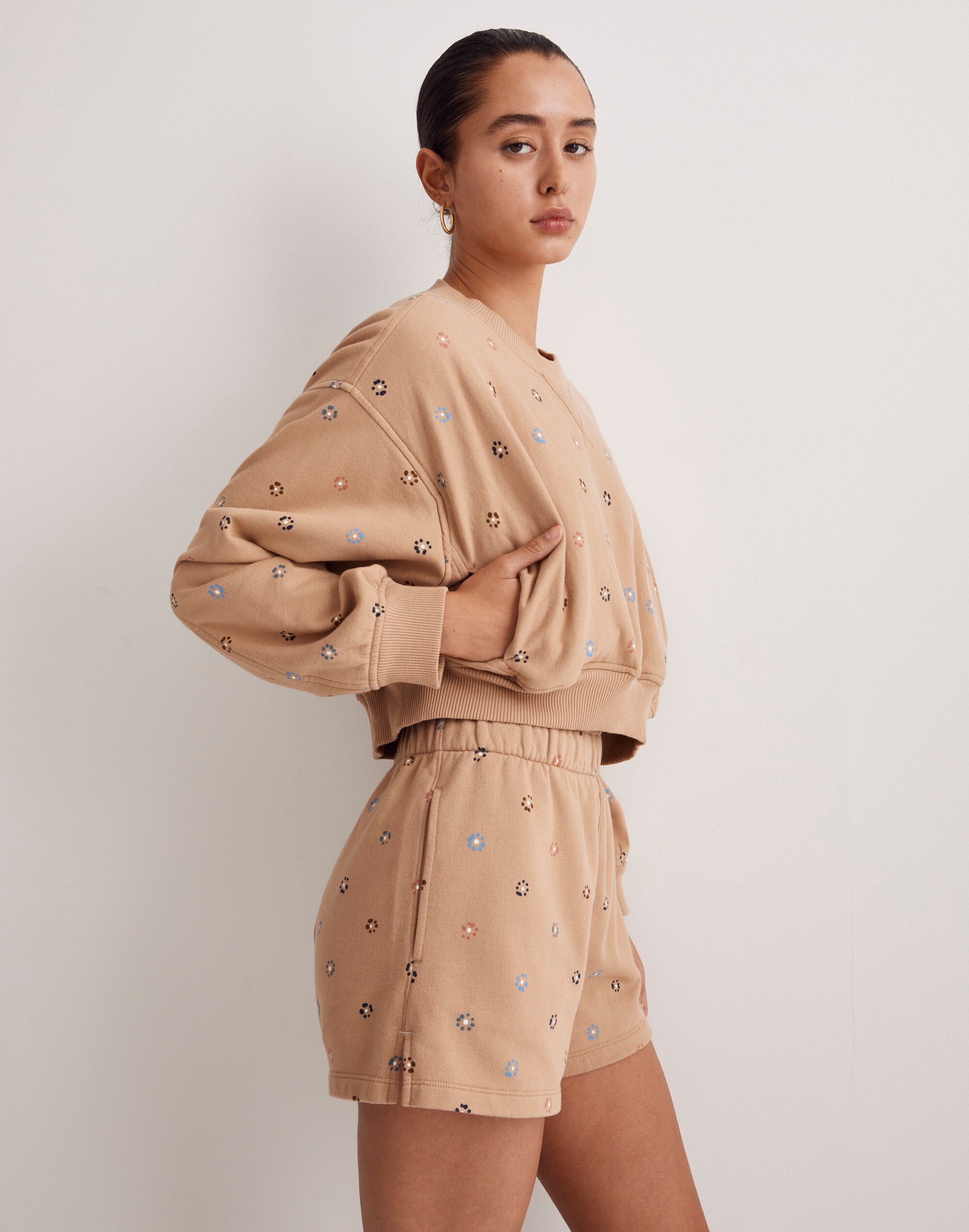 Terry Sweatshirt in Dot Daisy