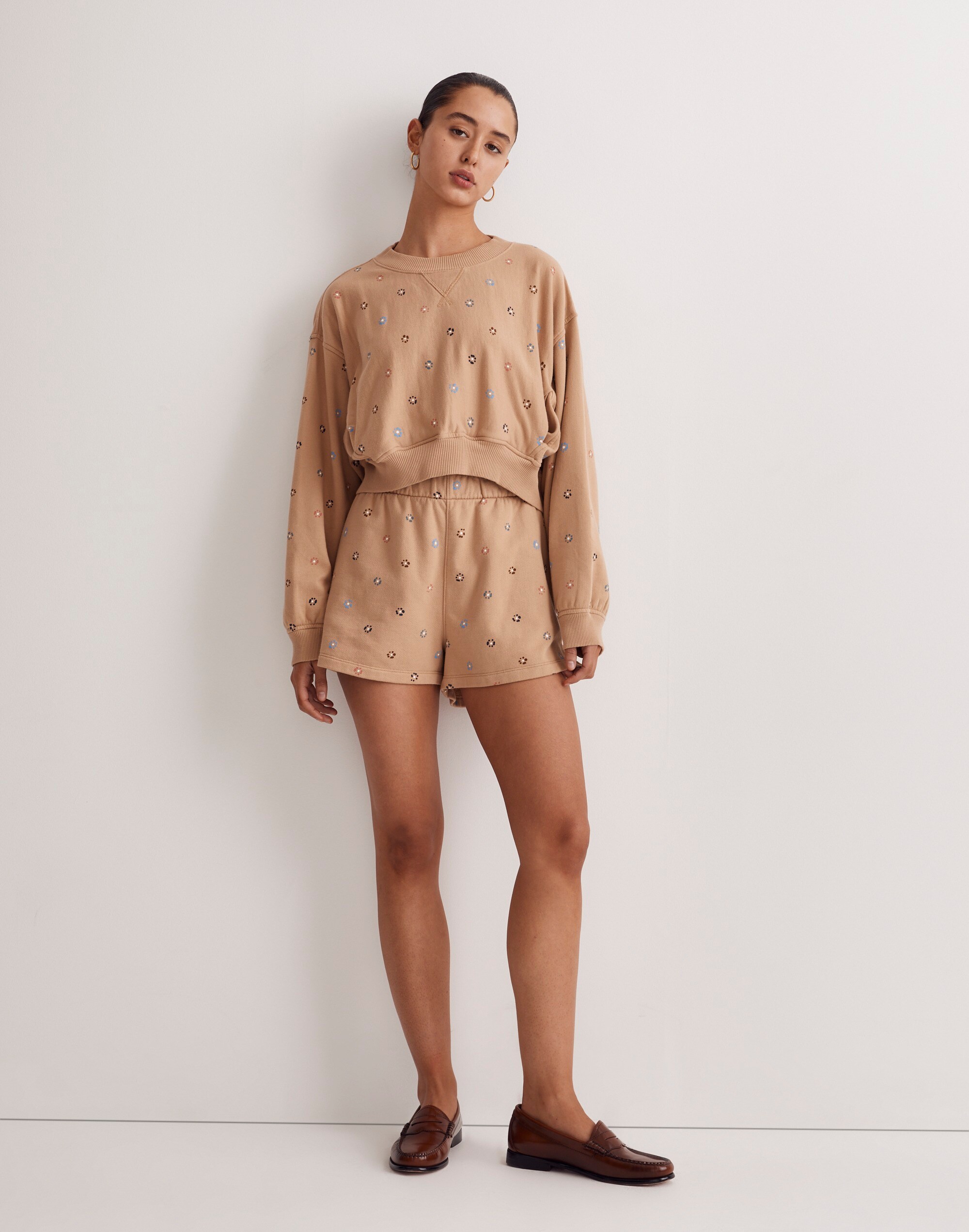 Terry Sweatshirt in Dot Daisy