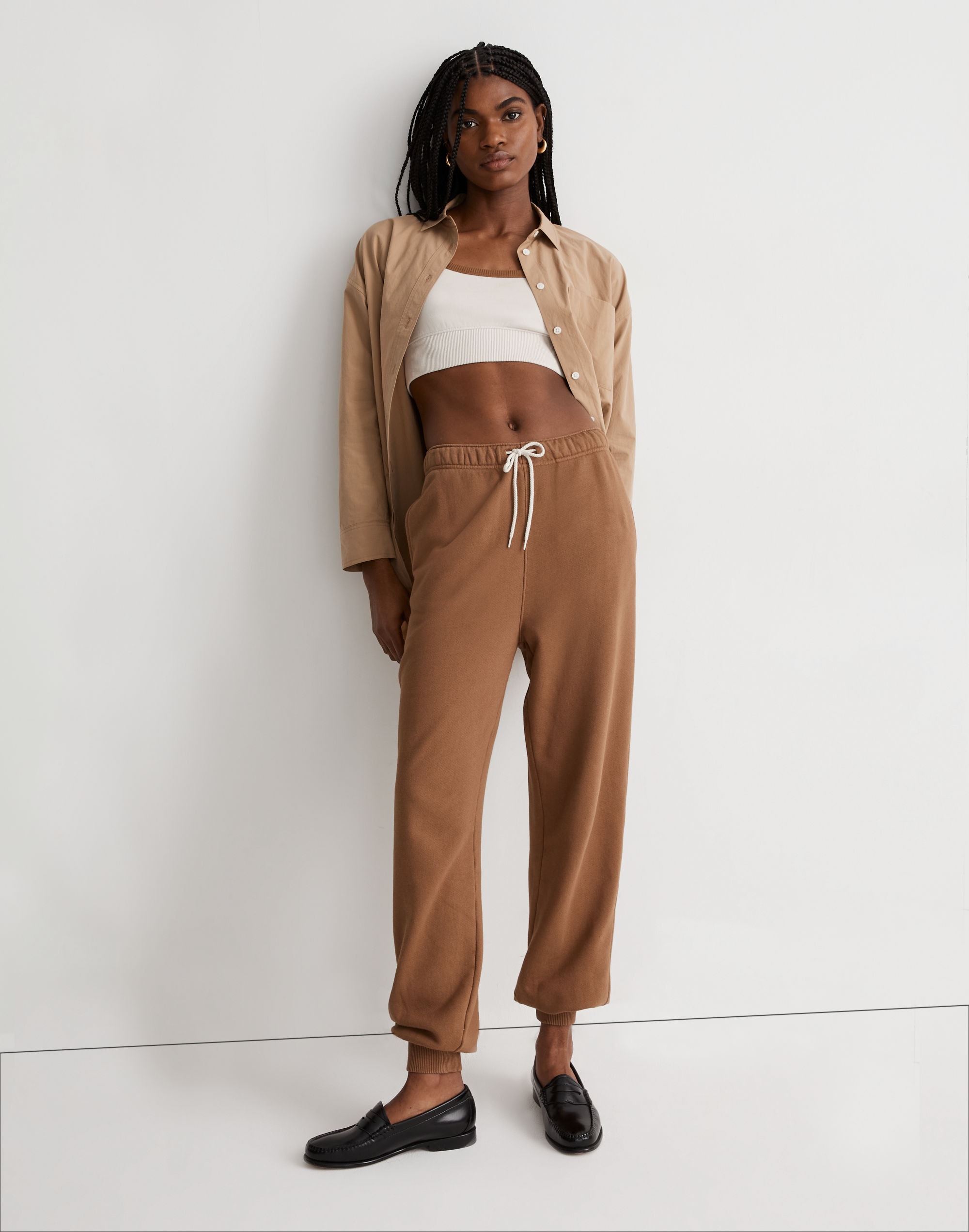 terry drawstring joggers