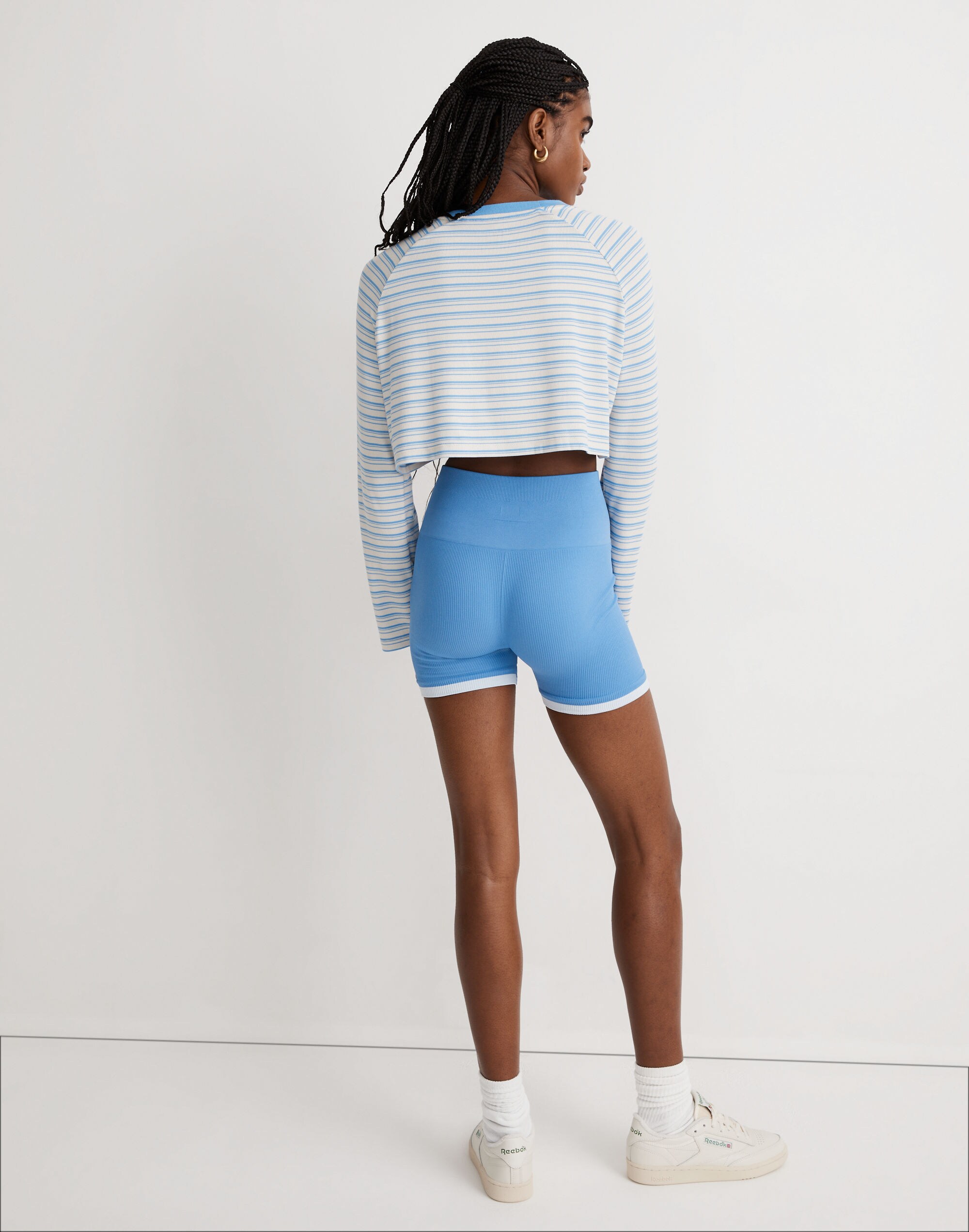 MWL Raglan Supercropped Tee in Stripe