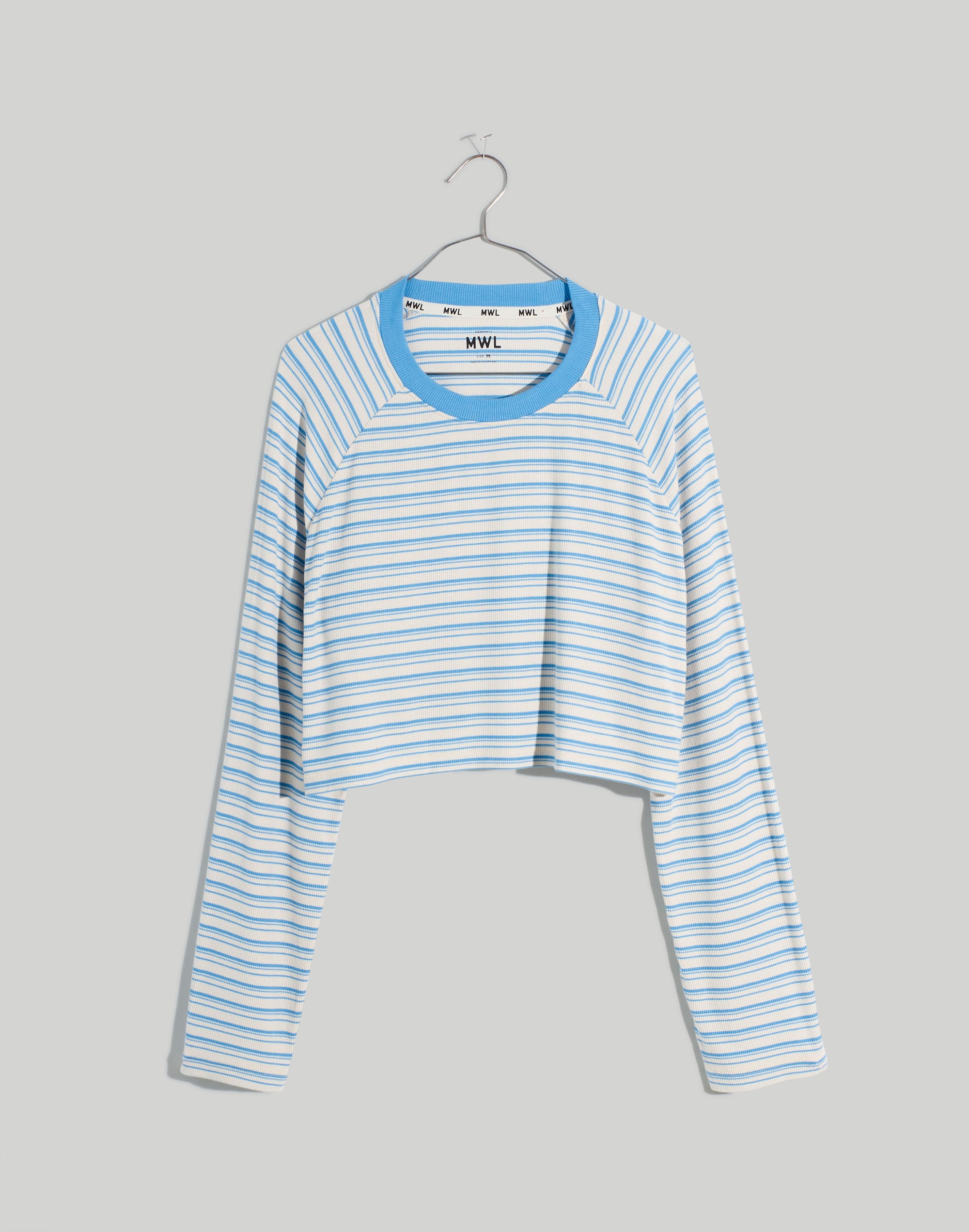 MWL Raglan Supercropped Tee in Stripe