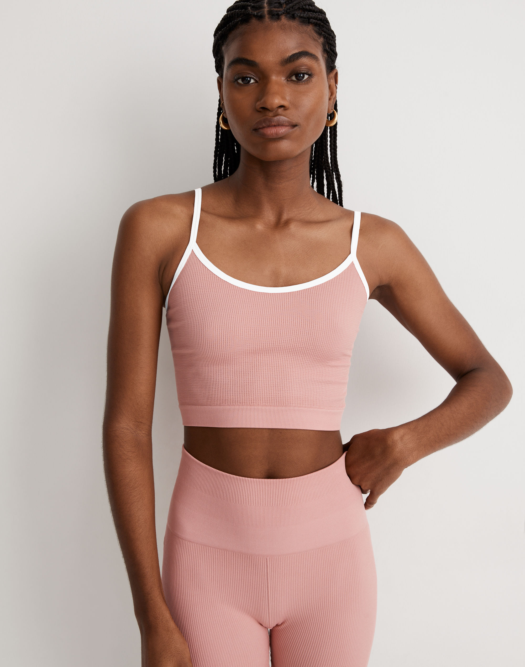 Seamless Crop Cami in Colorblock
