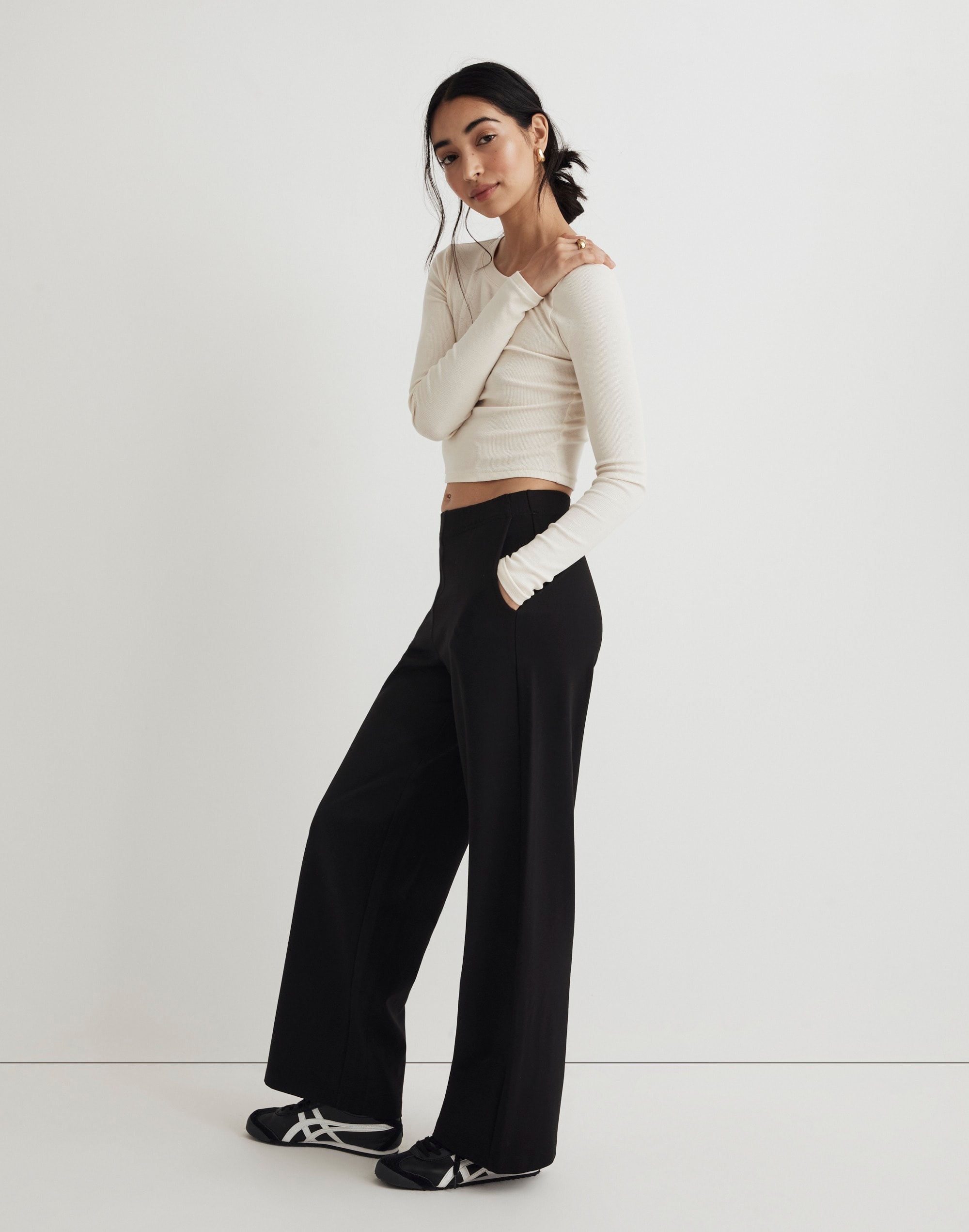 Ponte Wide-Leg Pants