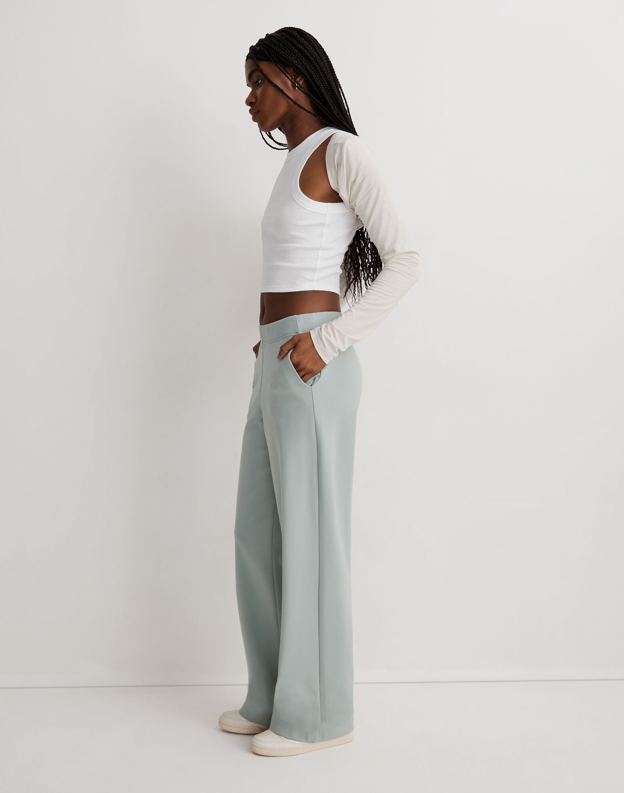 Ponte Wide-Leg Pants