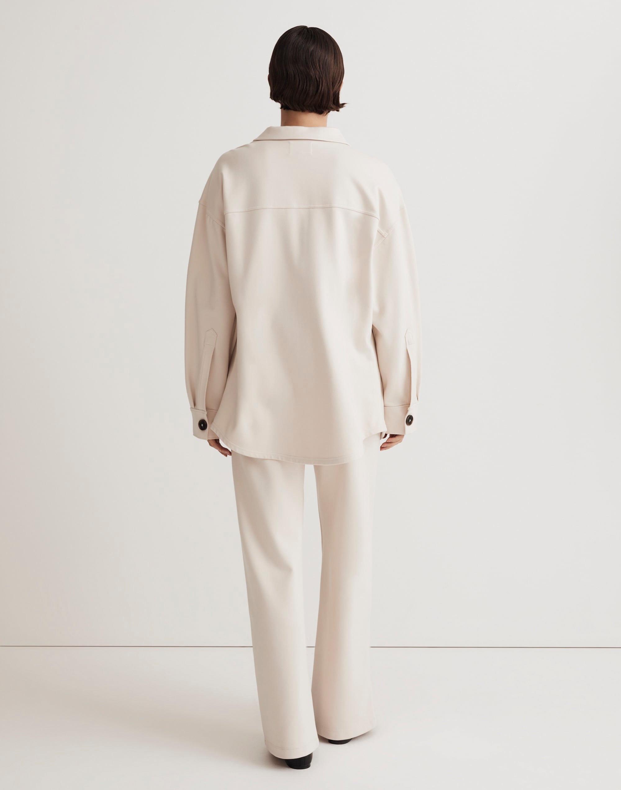 Ponte Oversized Shirt Jacket