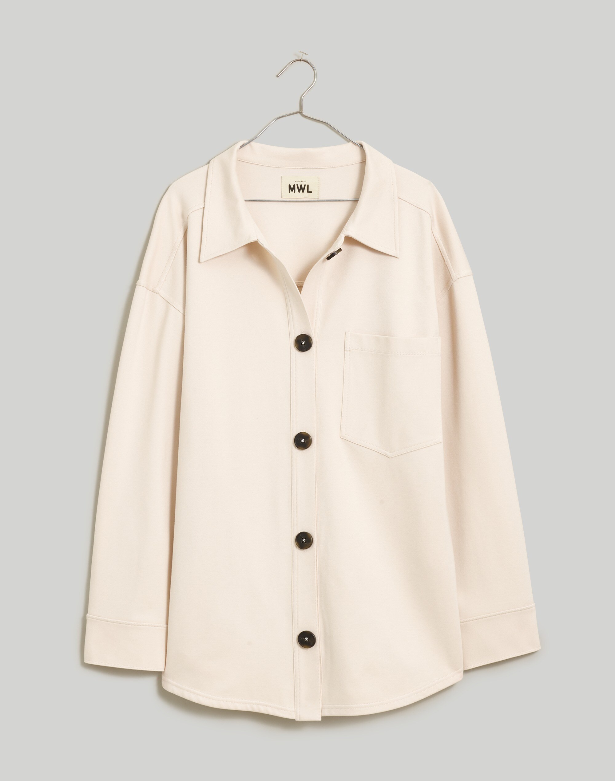 Ponte Oversized Shirt Jacket