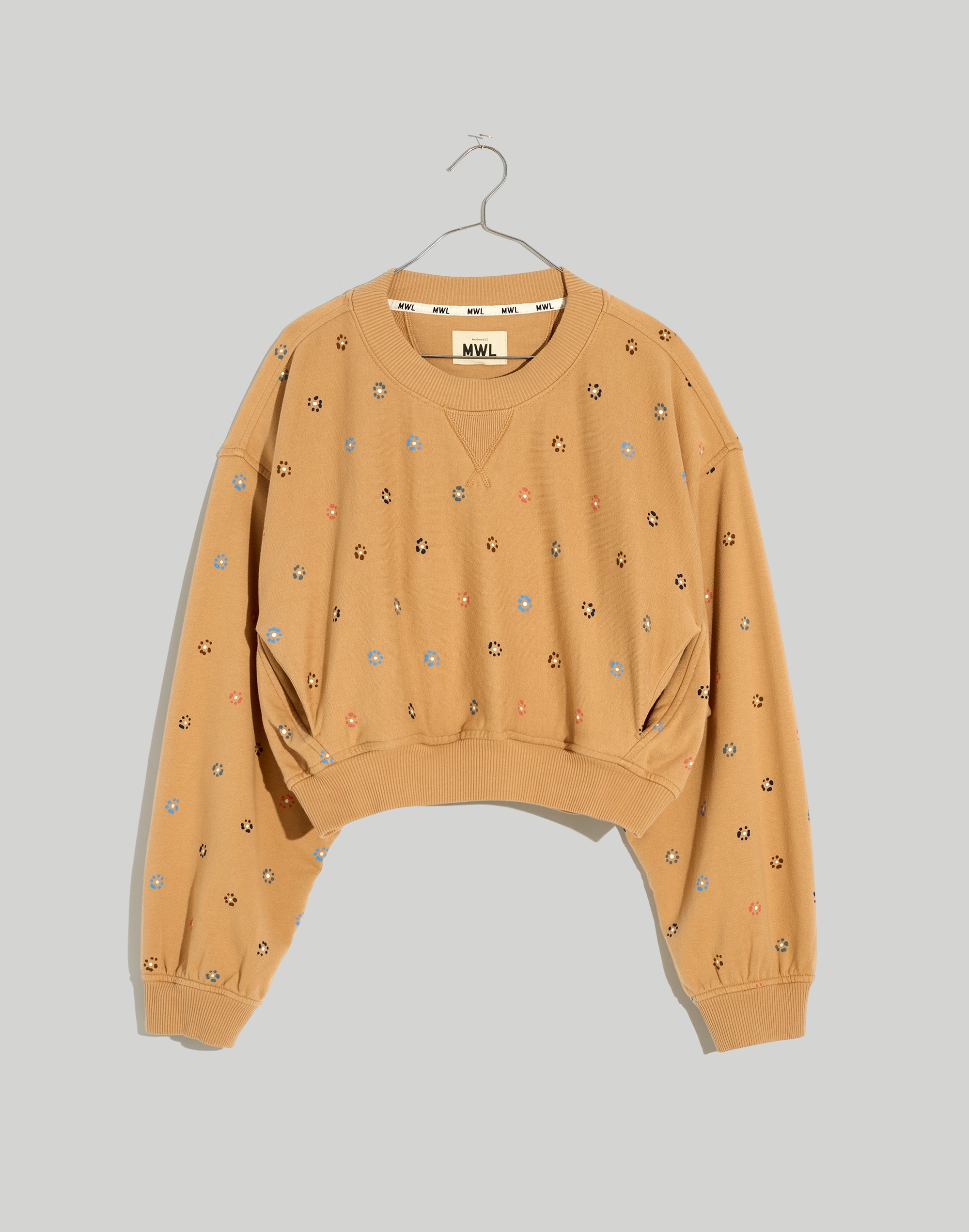 plus terry sweatshirt in dot daisy