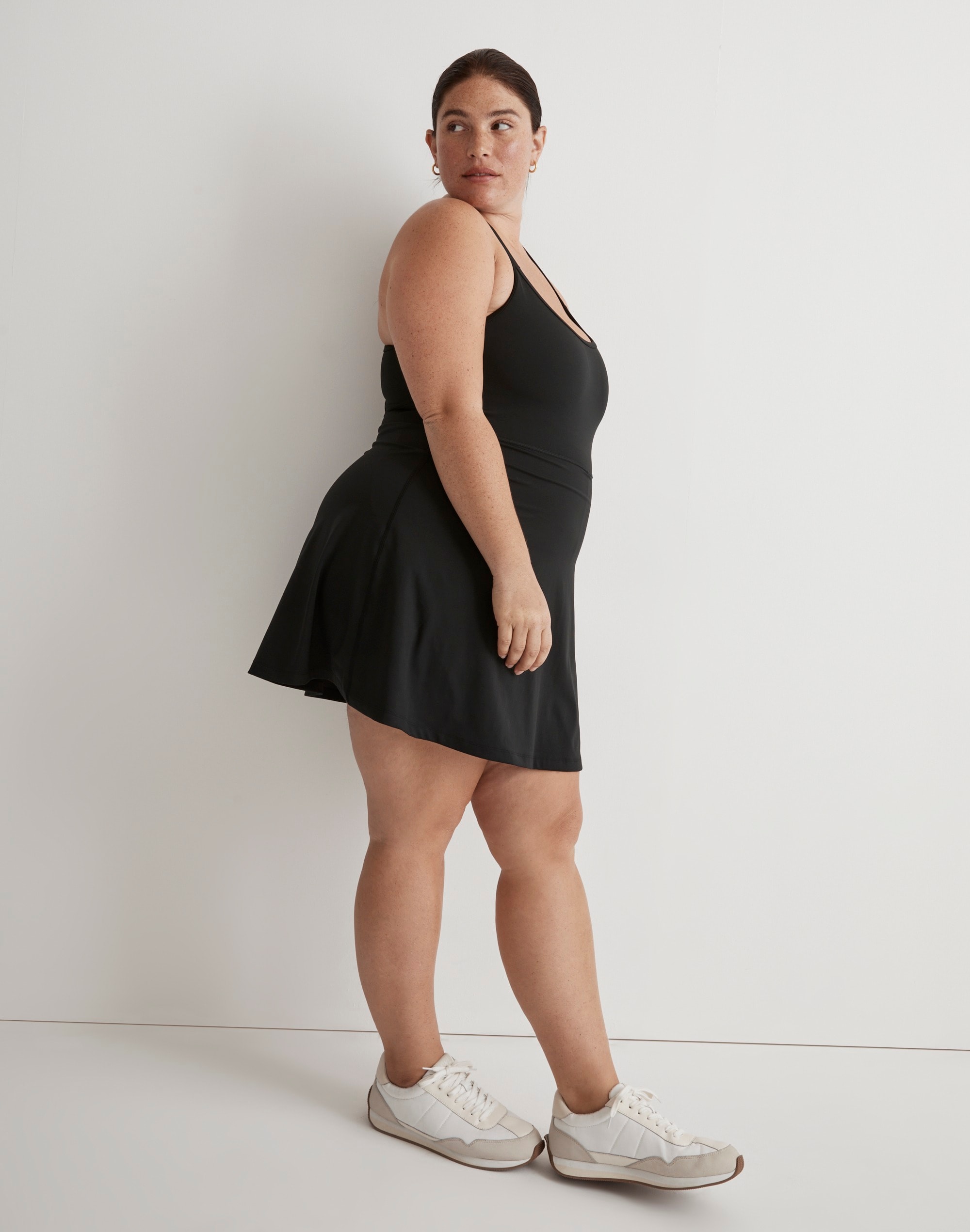 Shop Mw Plus Flex Cutout Fitness Dress In True Black