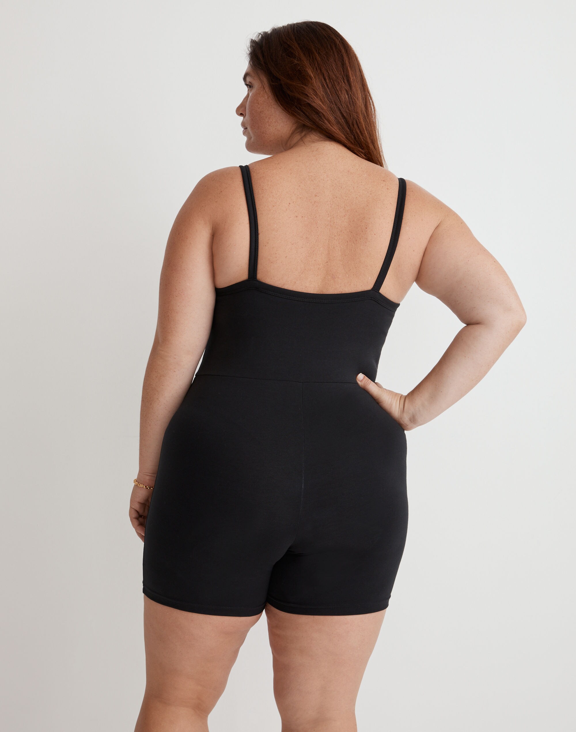 Plus Knit Biker Unitard