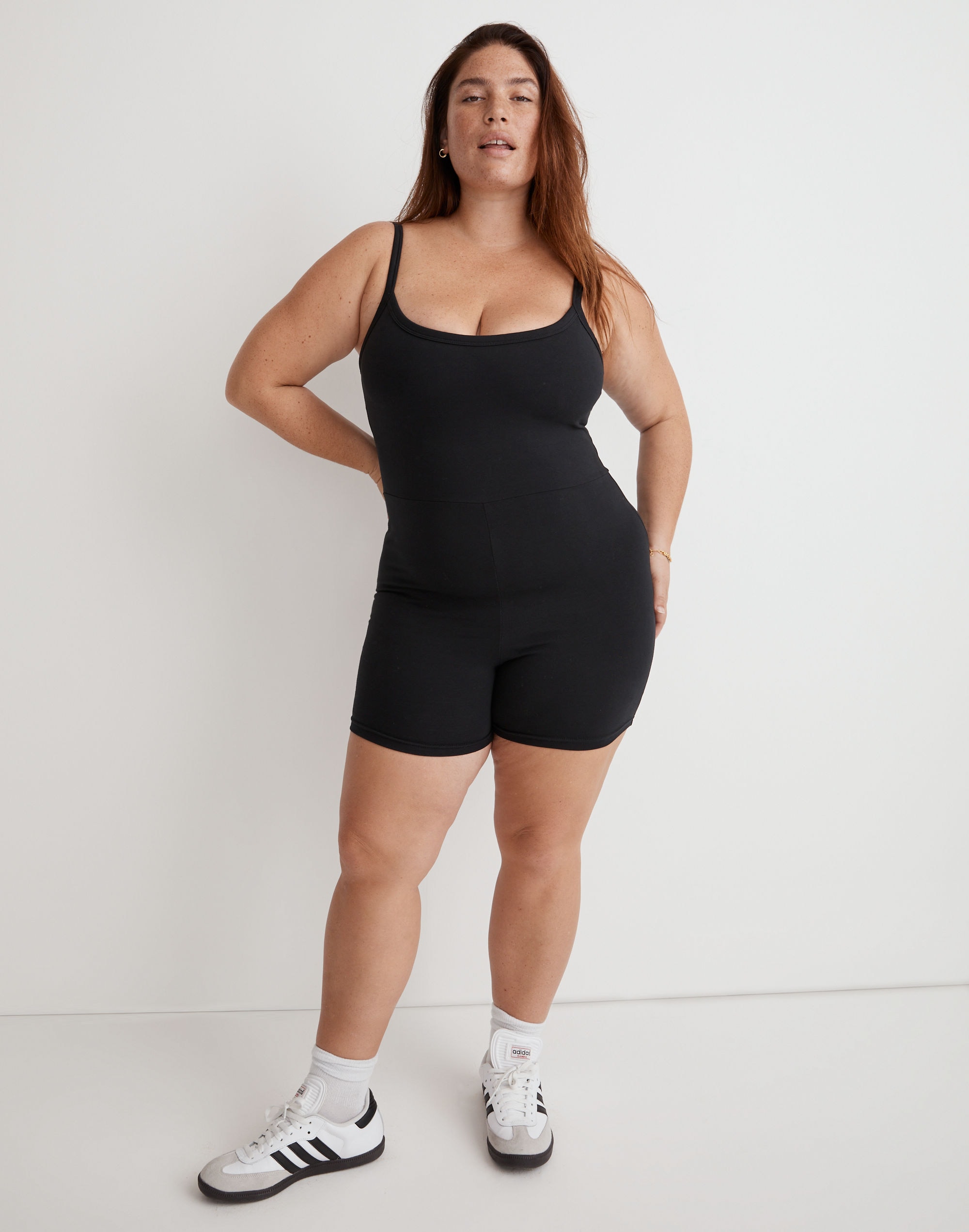 Plus Knit Biker Unitard