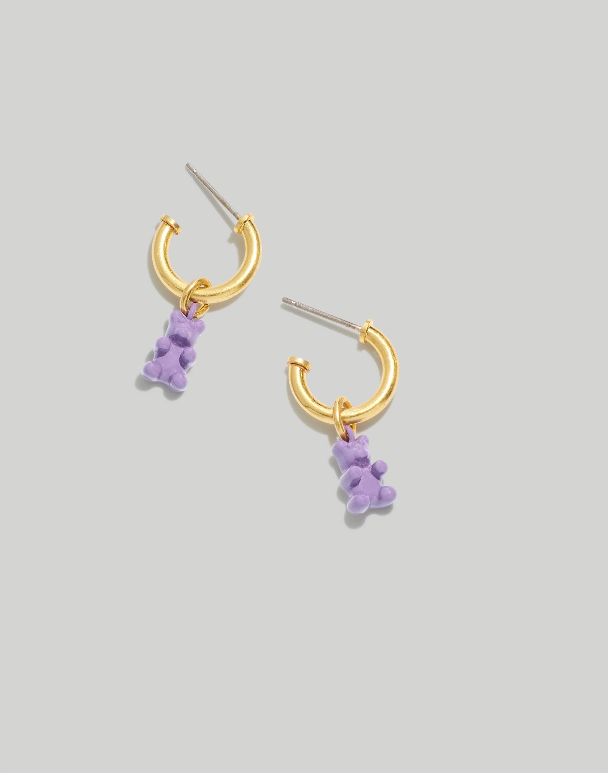 Enamel Gummy Bear Huggie Hoops
