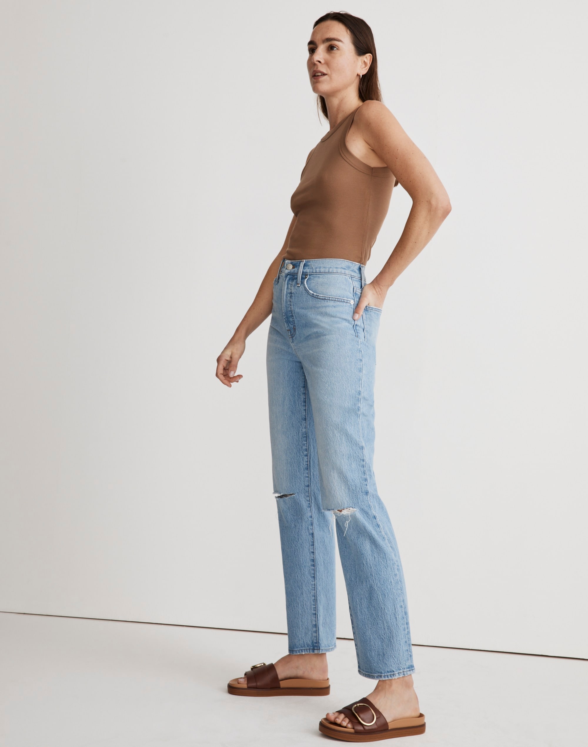 The Perfect Vintage Straight Jean in Westanna Wash