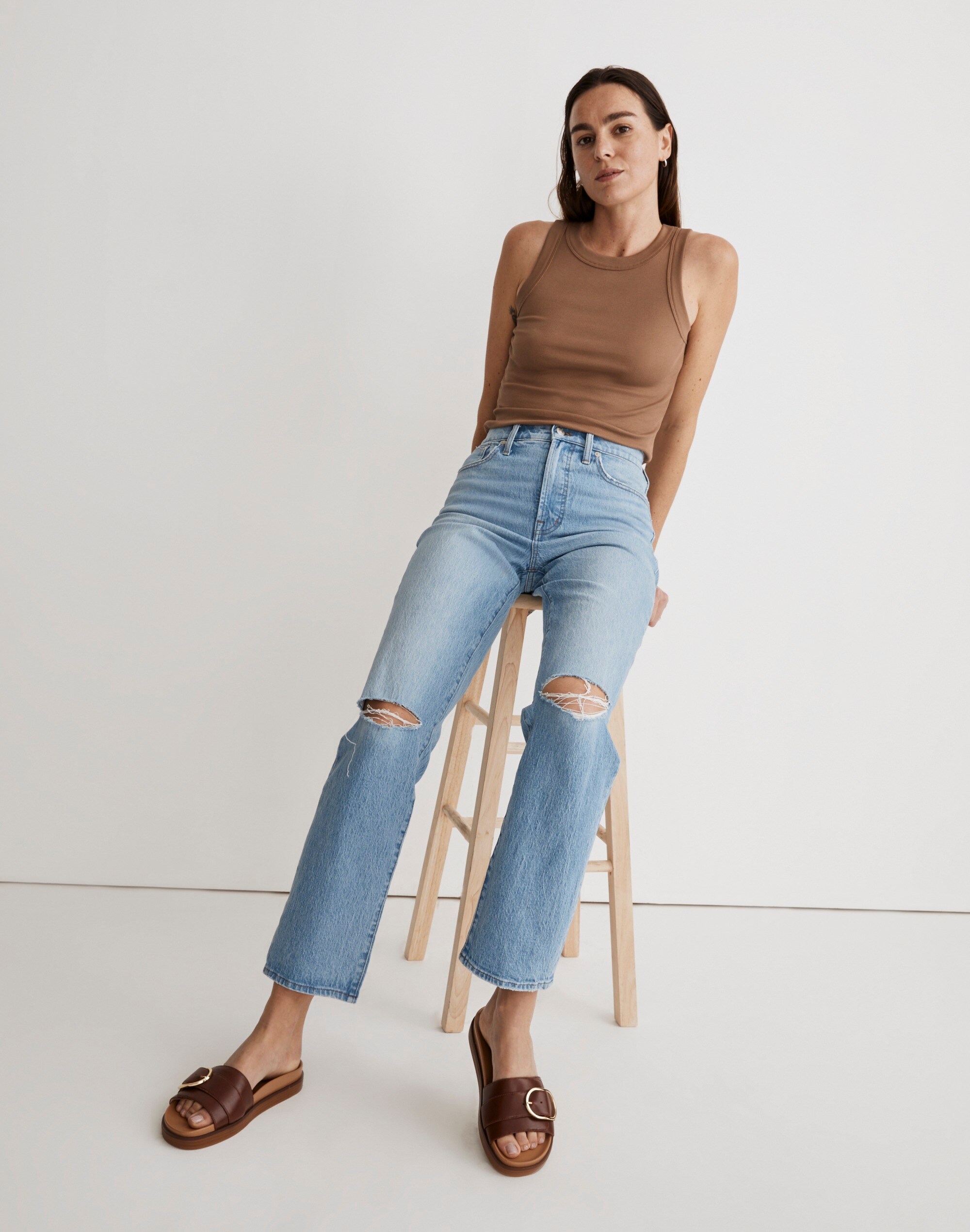 The Perfect Vintage Straight Jean in Westanna Wash