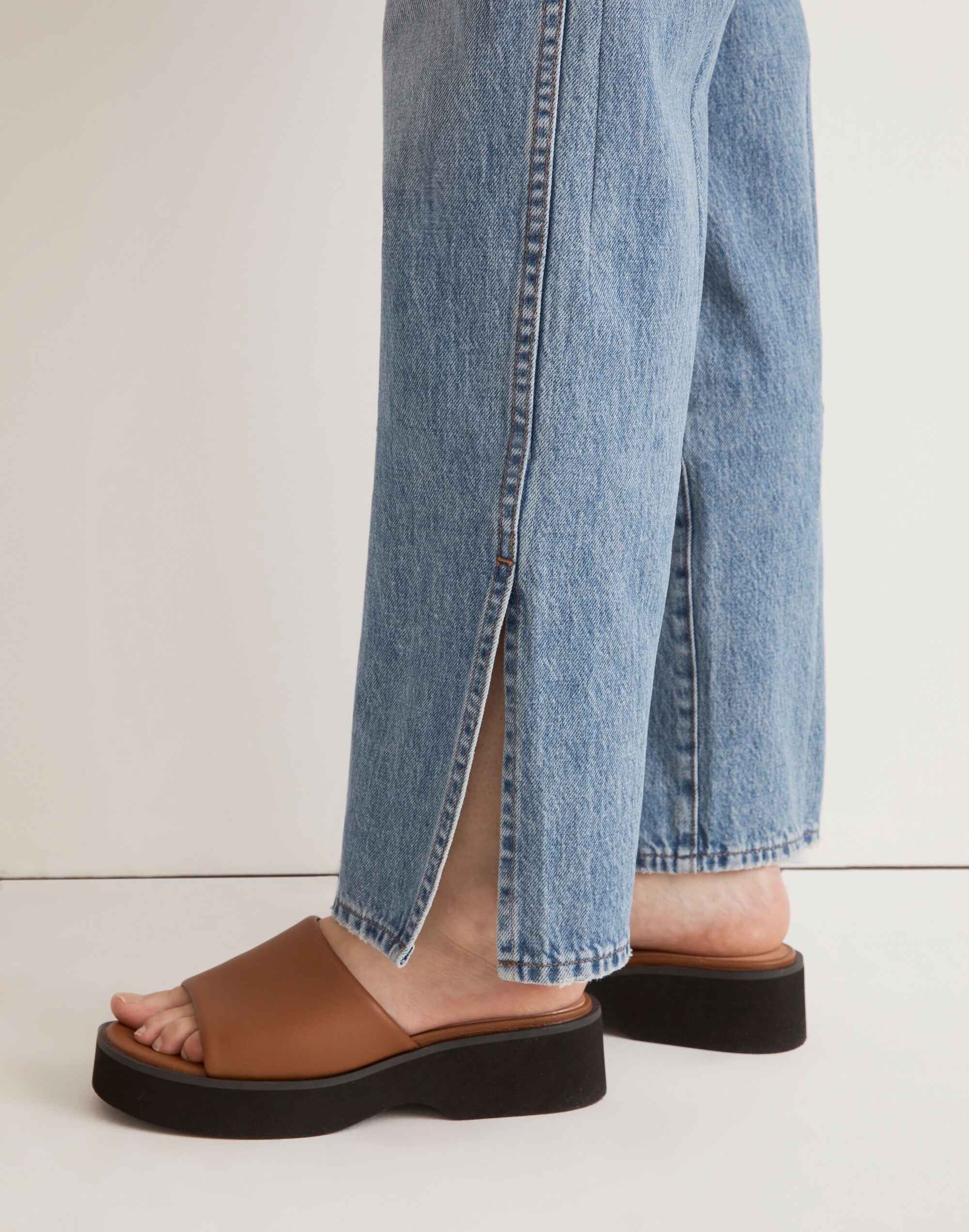 The Perfect Vintage Straight Jean in Deforst Wash: Side-Slit Edition
