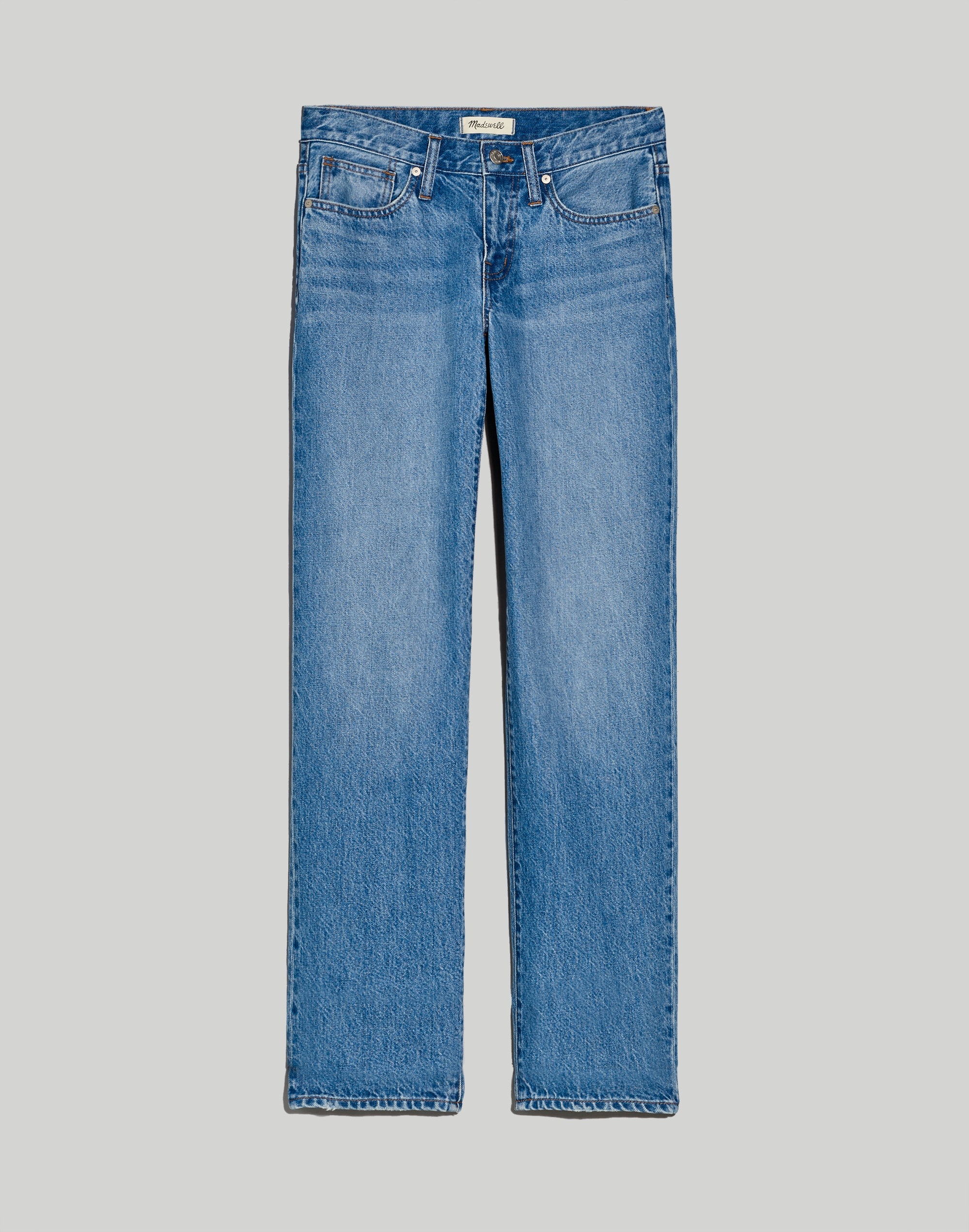 Low-Rise Baggy Straight Jeans in Enley Wash