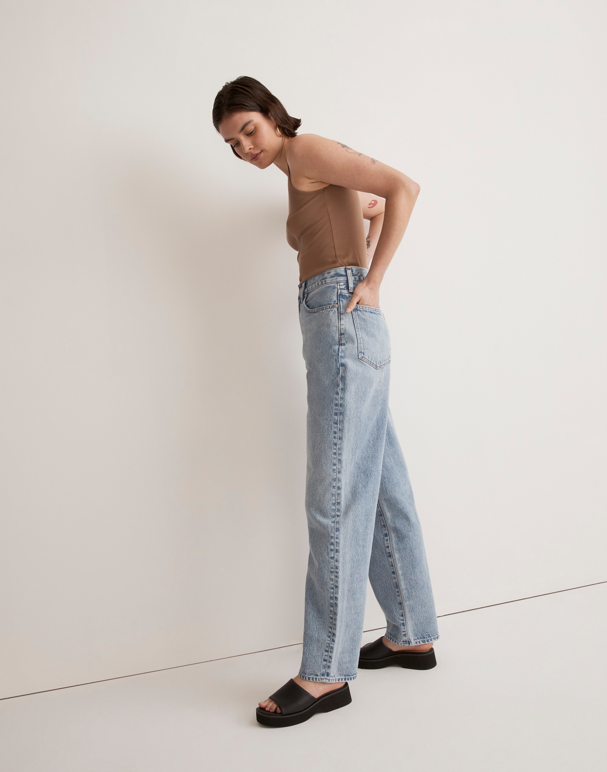 Baggy Straight Jeans in Olvera Wash