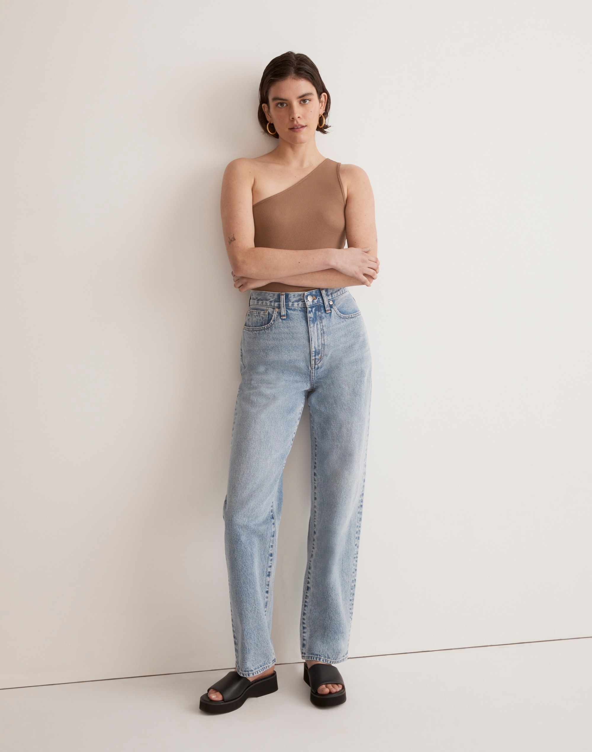 Baggy Straight Jeans in Olvera Wash