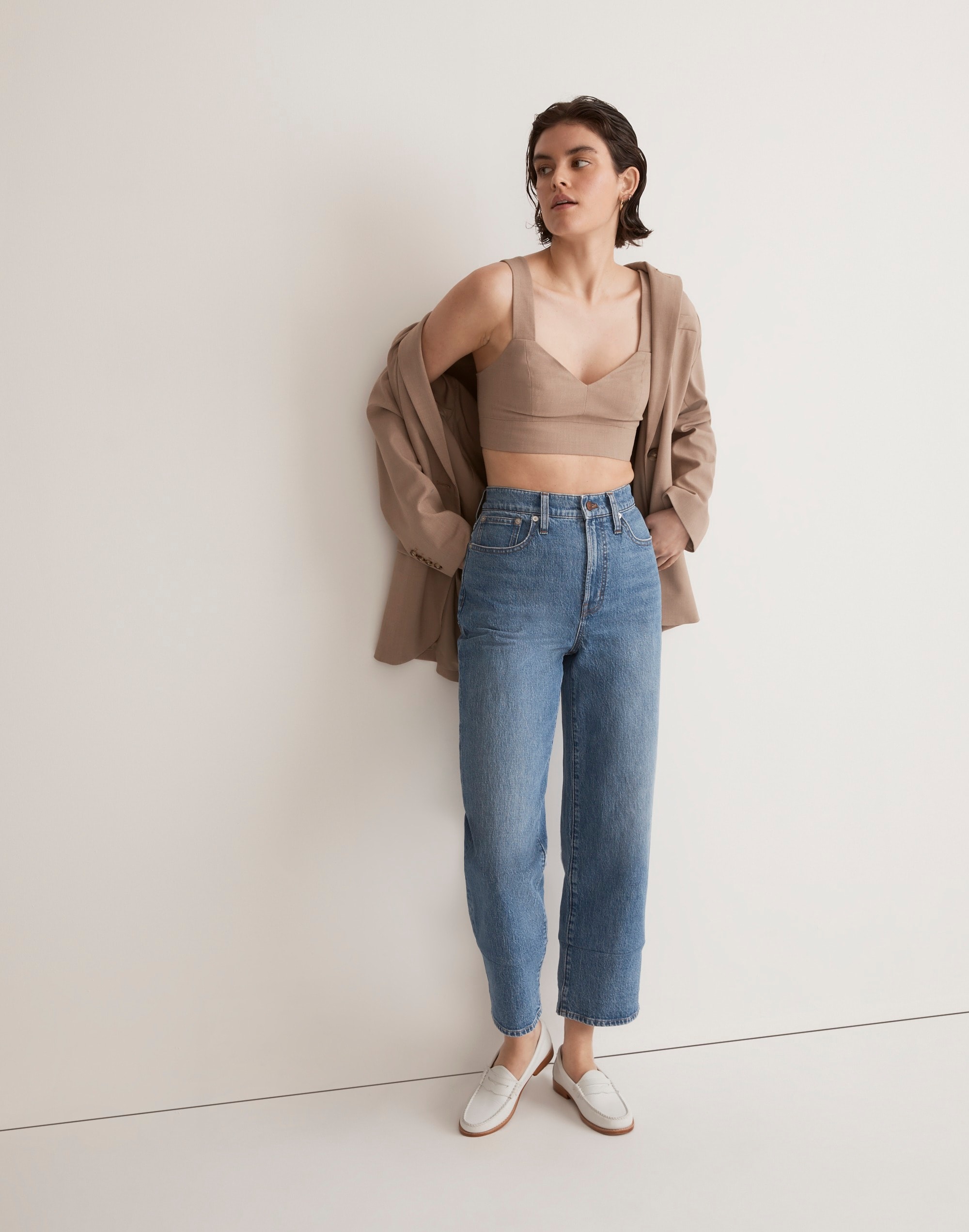 The Tall Perfect Vintage Wide-Leg Crop Jean in Cresslow Wash