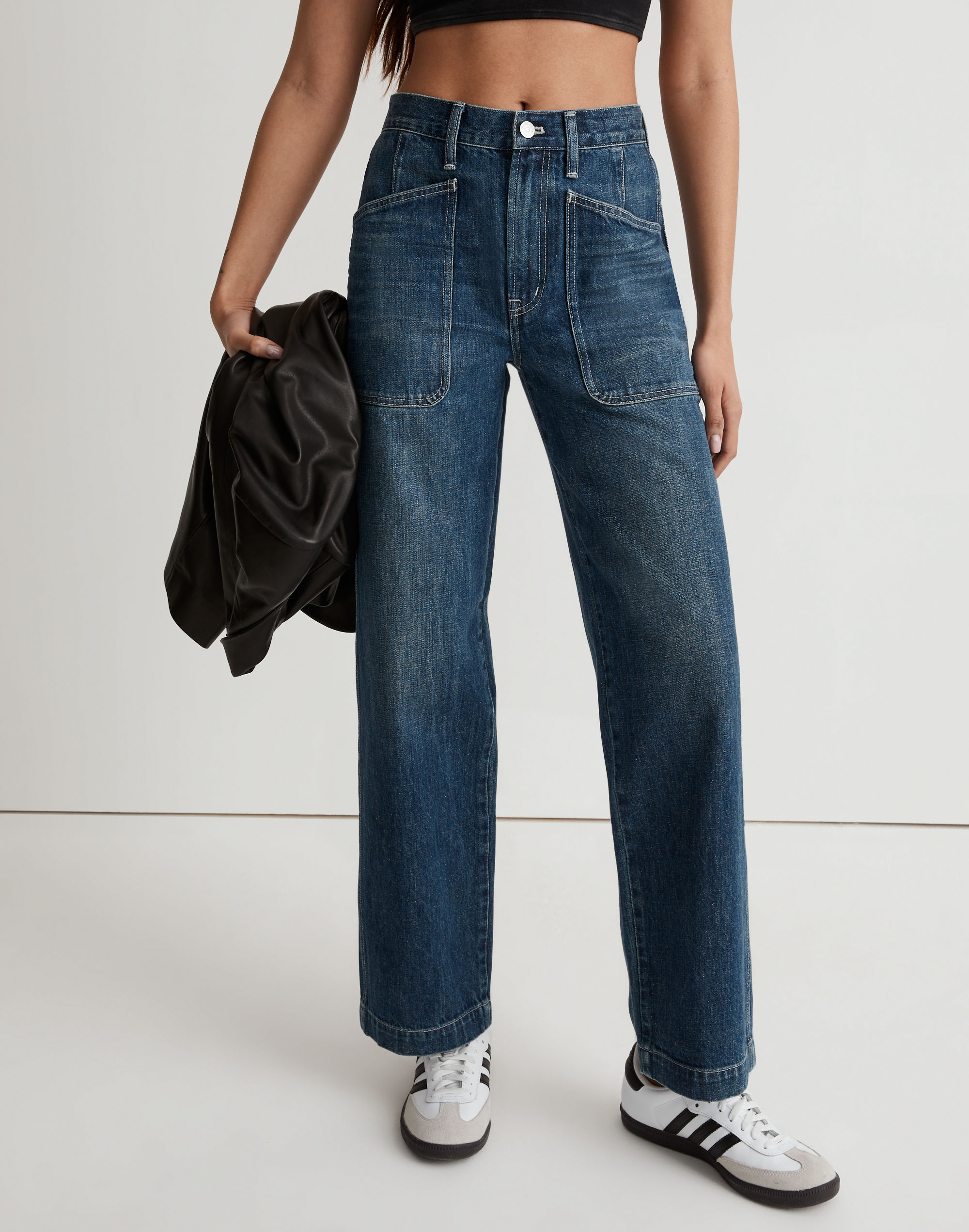The Perfect Vintage Wide-Leg Selvedge Jean in Graythorn Wash: Pocket Edition