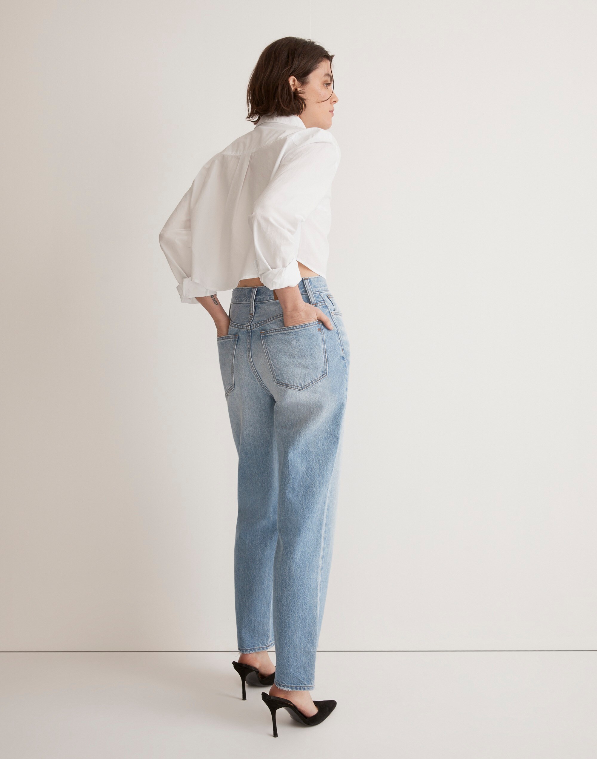 Baggy Tapered Jeans in Glennie Wash