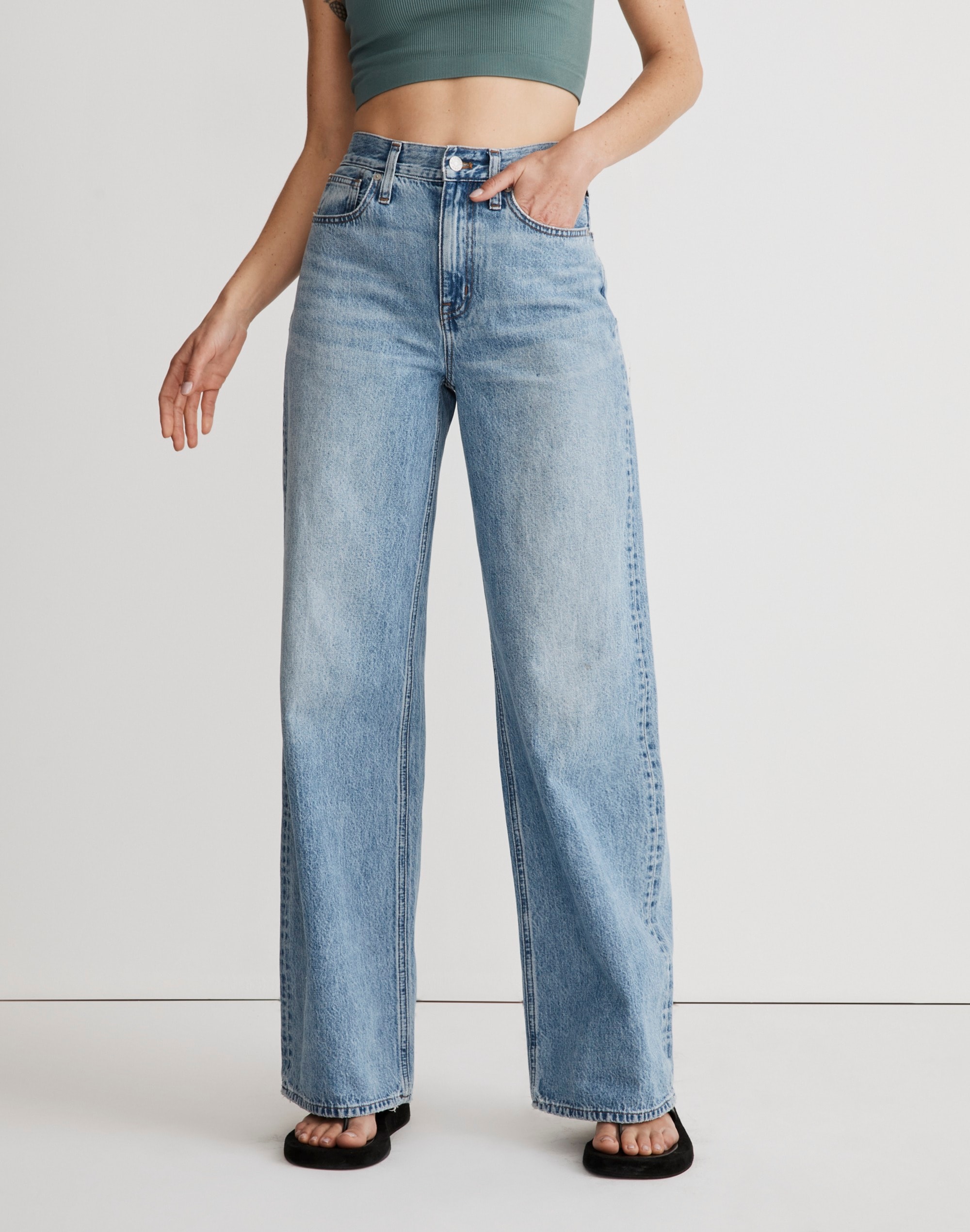 Superwide-Leg Jeans in Varian Wash Alternate Image 1