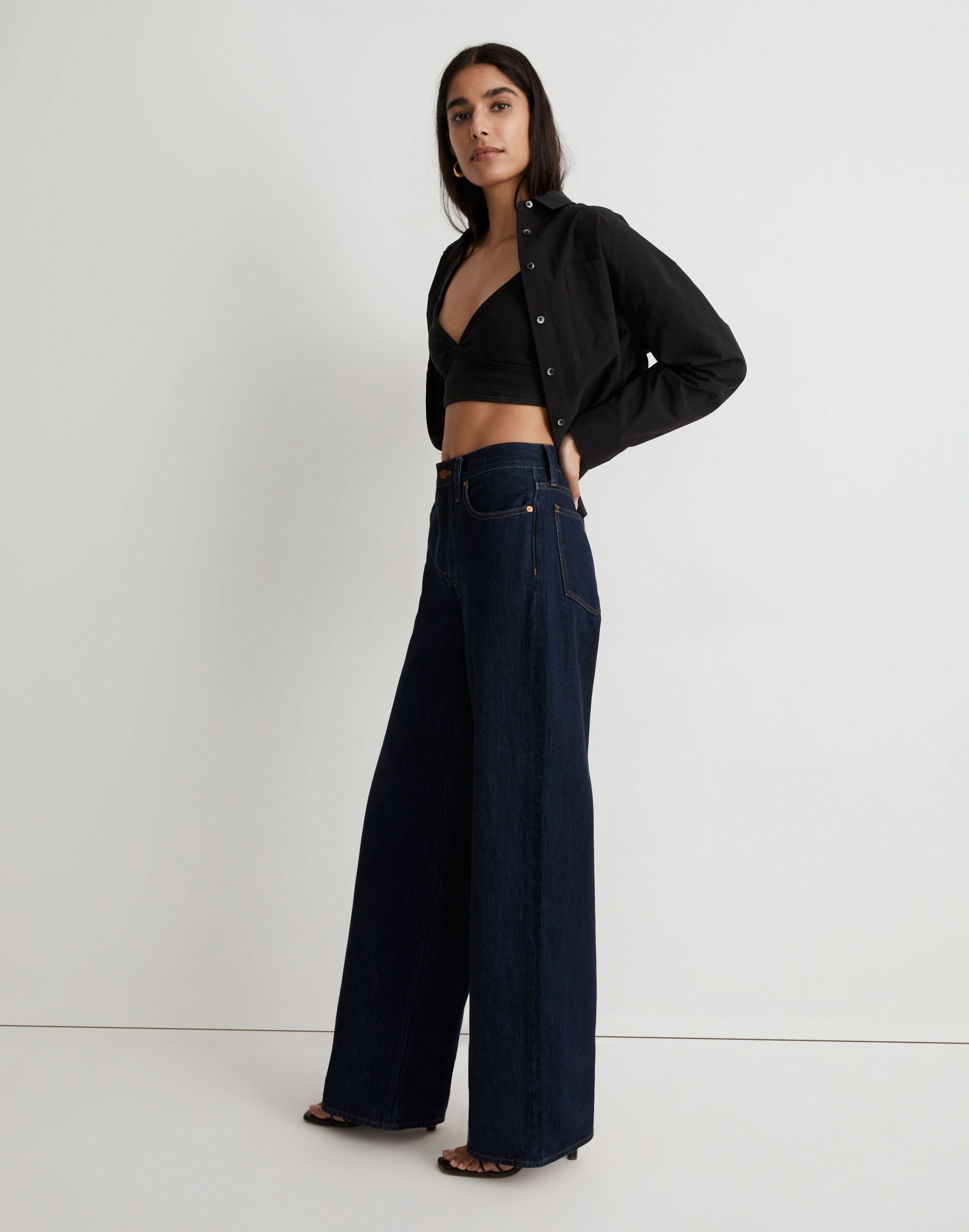 Superwide-Leg Jeans in Burleigh Wash Alternate Image 1