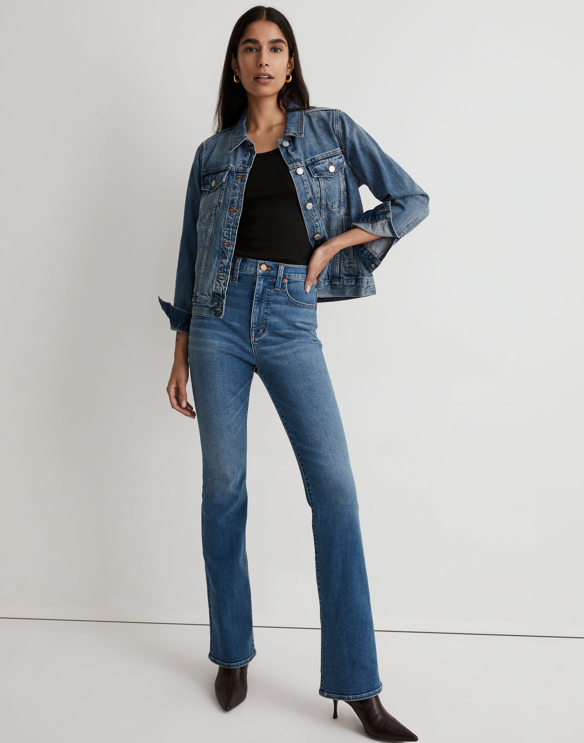 Skinny Flare Jeans in Elevere Wash