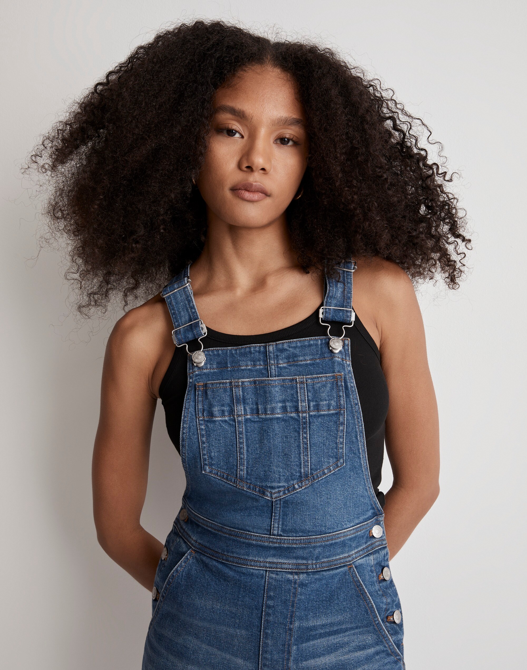 High-Rise Loose Flare Overalls in Demott Wash
