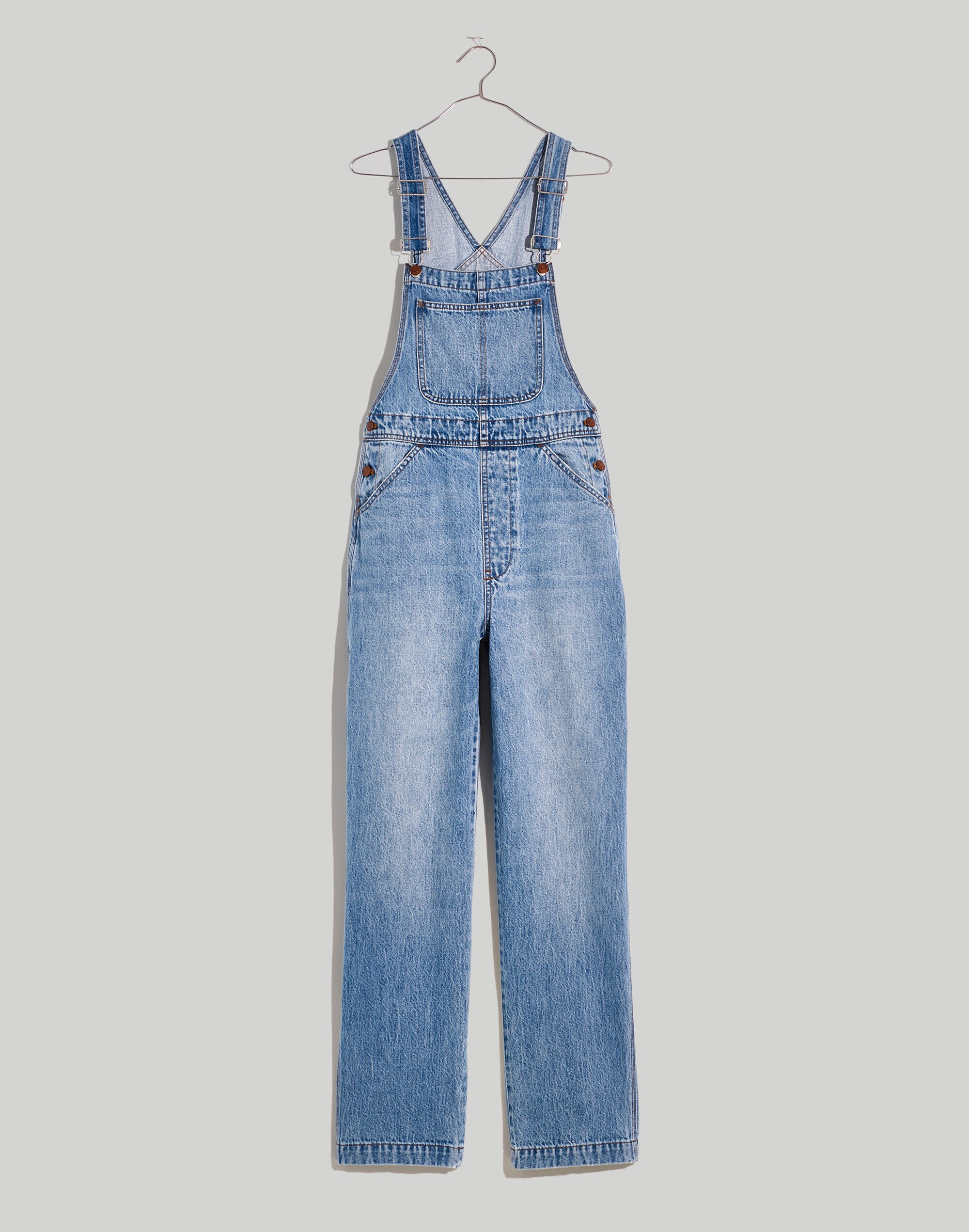 Denim Oversized Carpenter Overalls in Aldott Wash