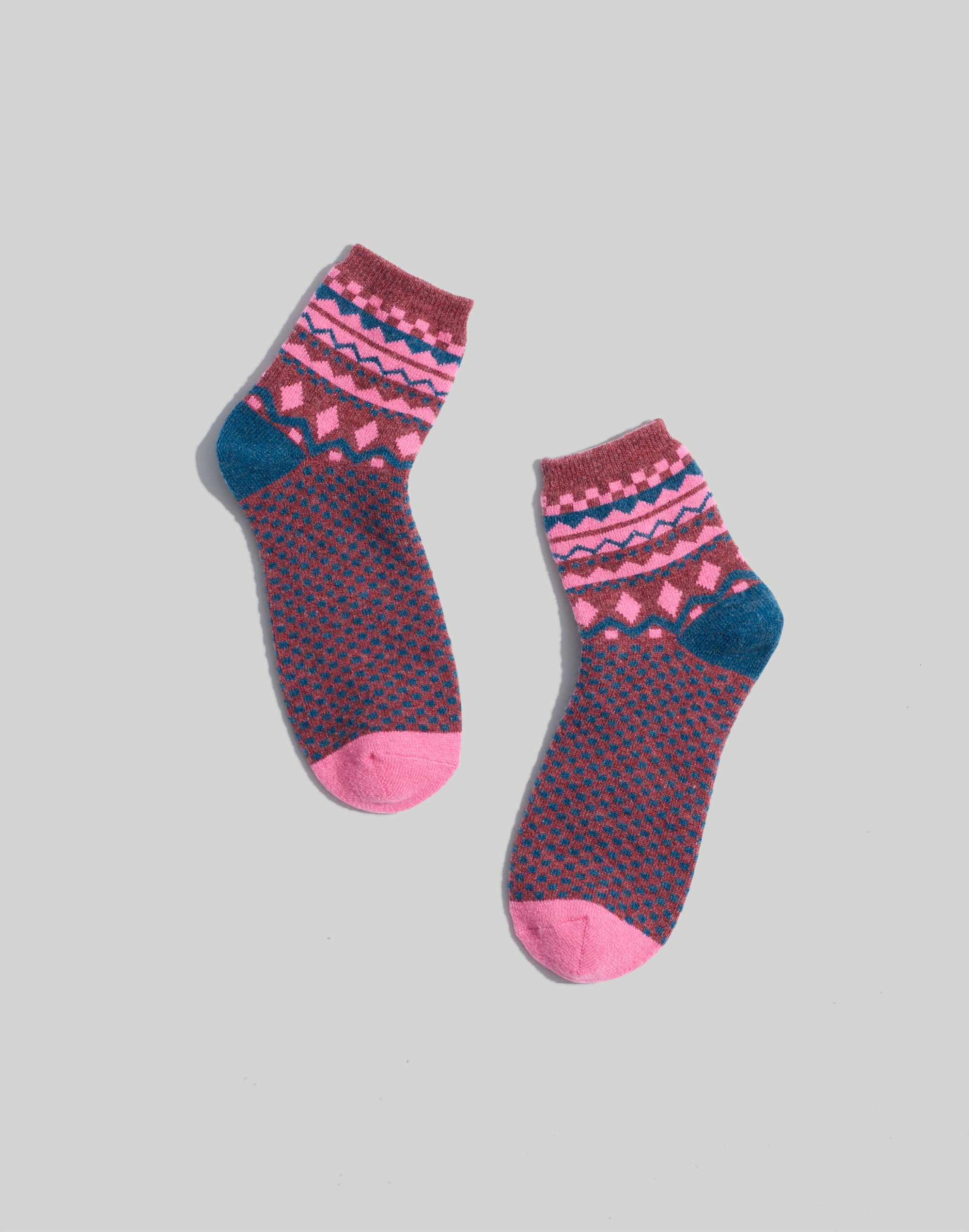 Fair Isle Ankle Socks