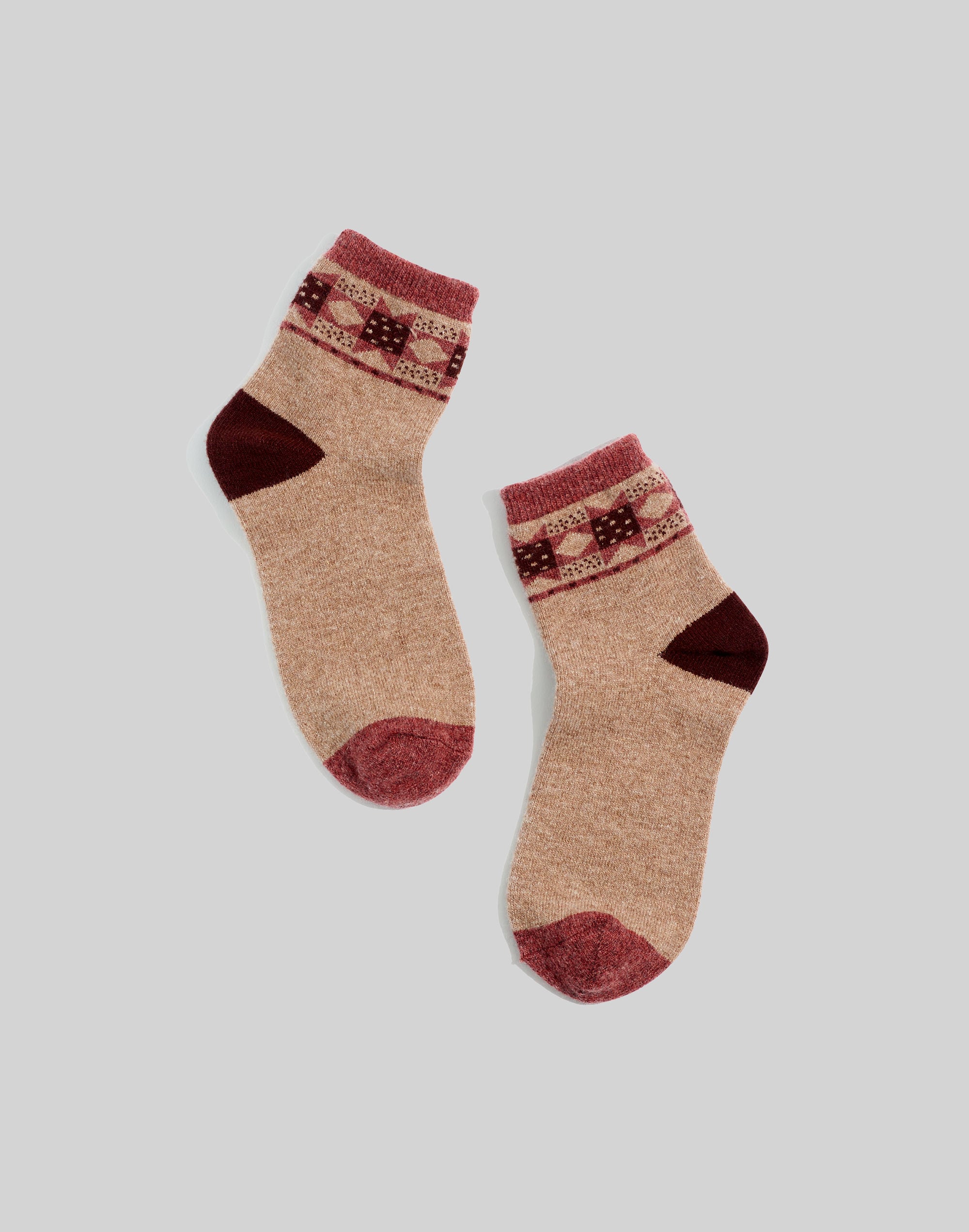 Fair Isle Ankle Socks