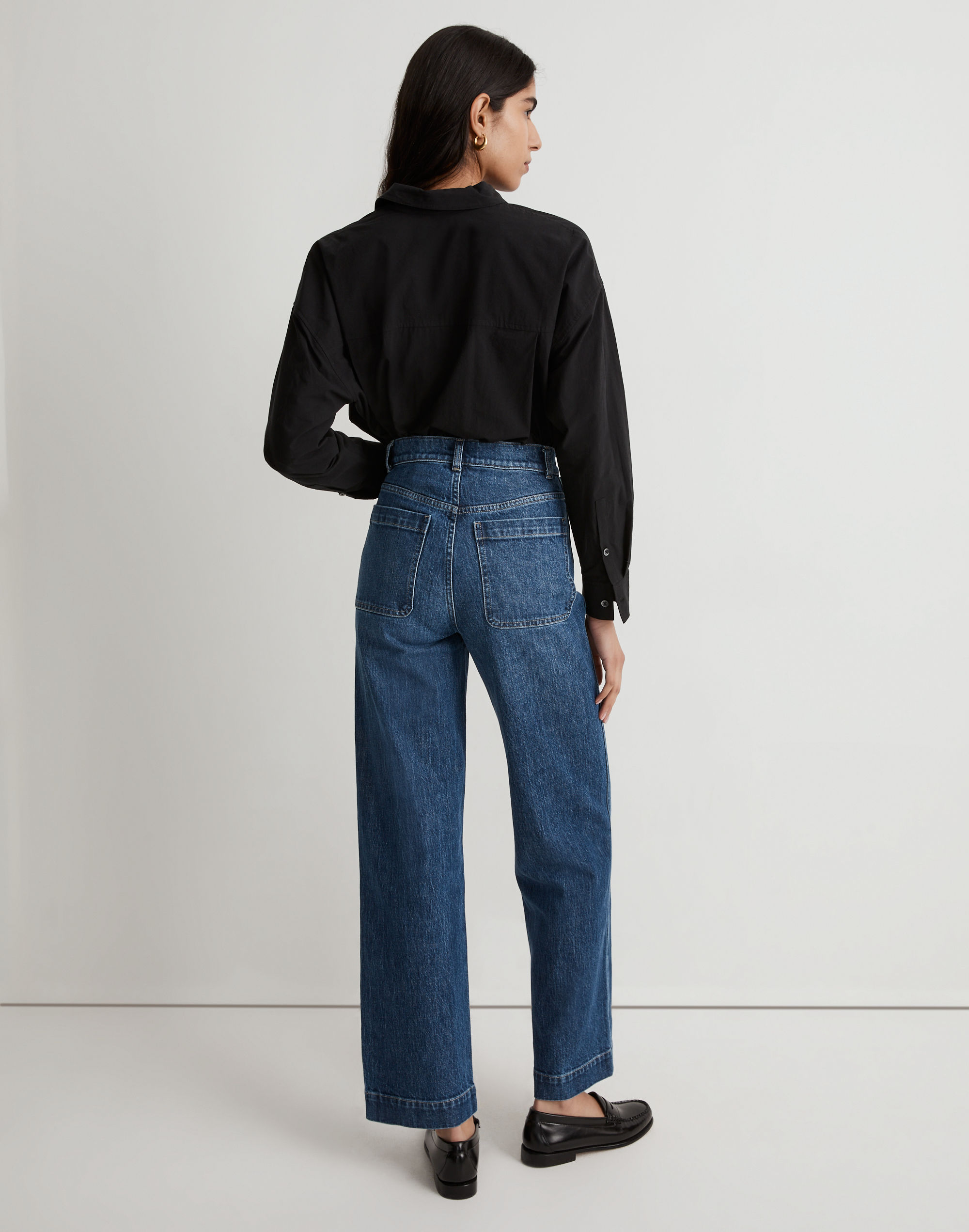 The Tall Perfect Vintage Wide-Leg Jean in Keller Wash: Pocket Edition